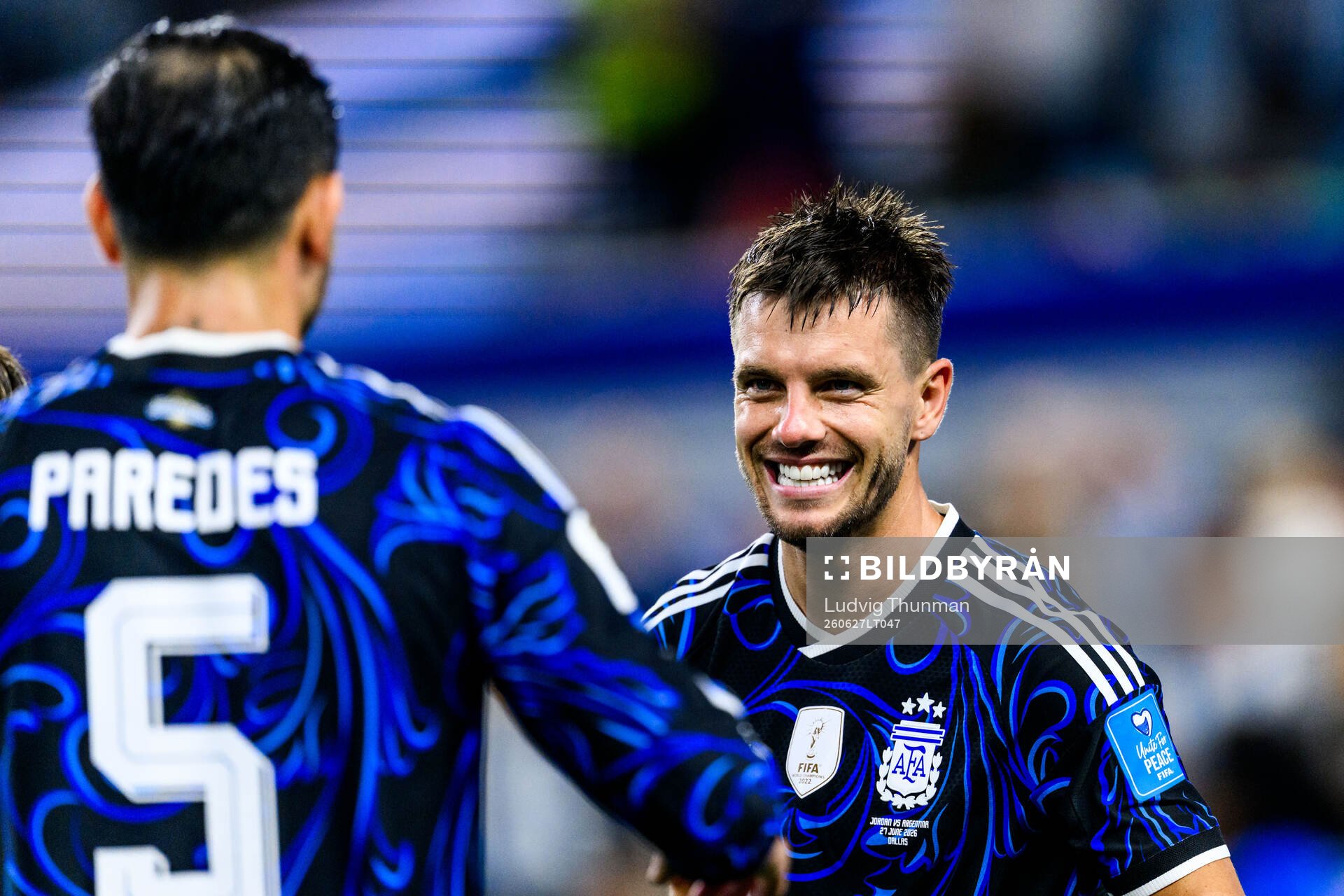 Giovani Lo Celso of Argentina celebrates