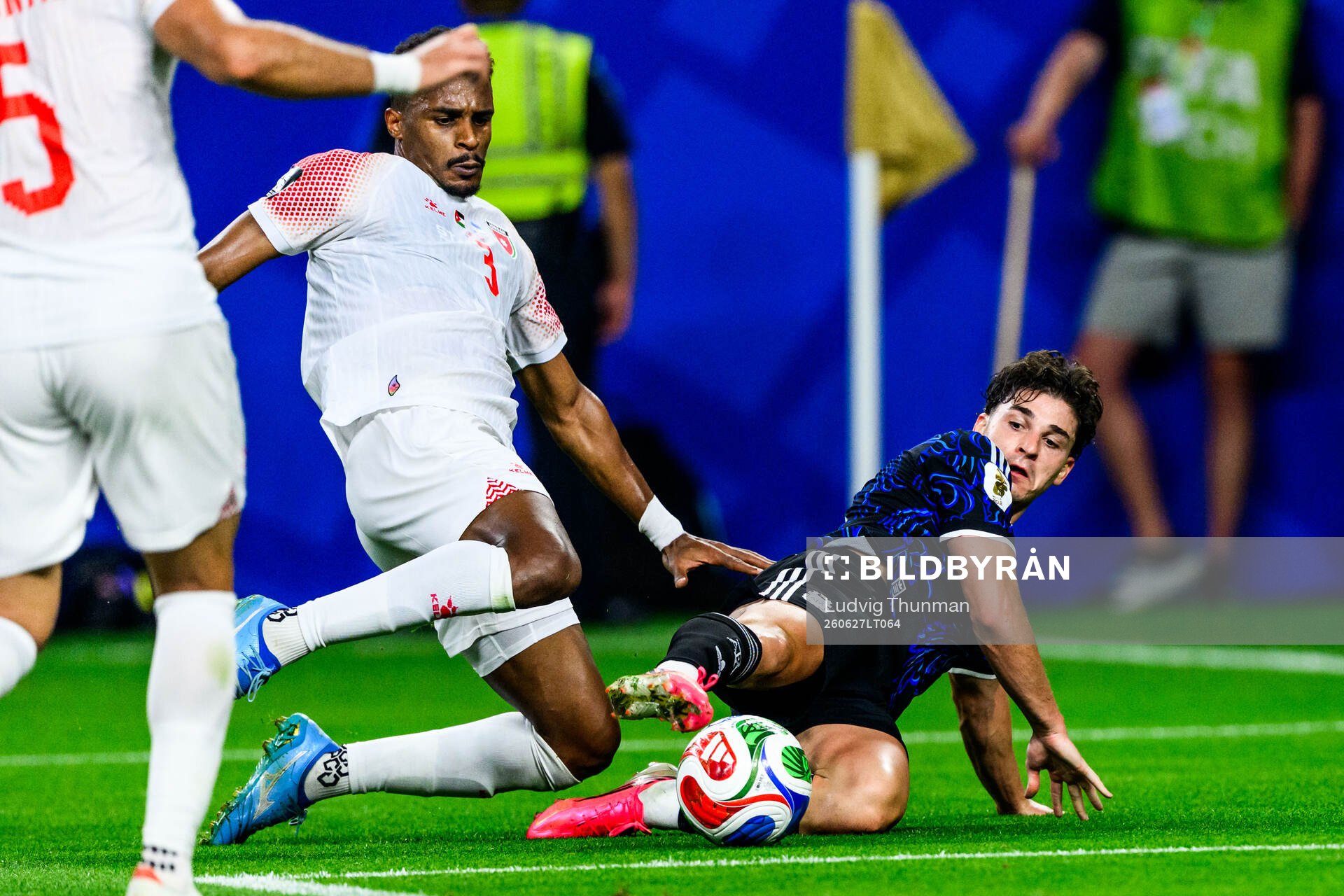 Abdallah Nasib of Jordan and Julian Alvarez of Argentina