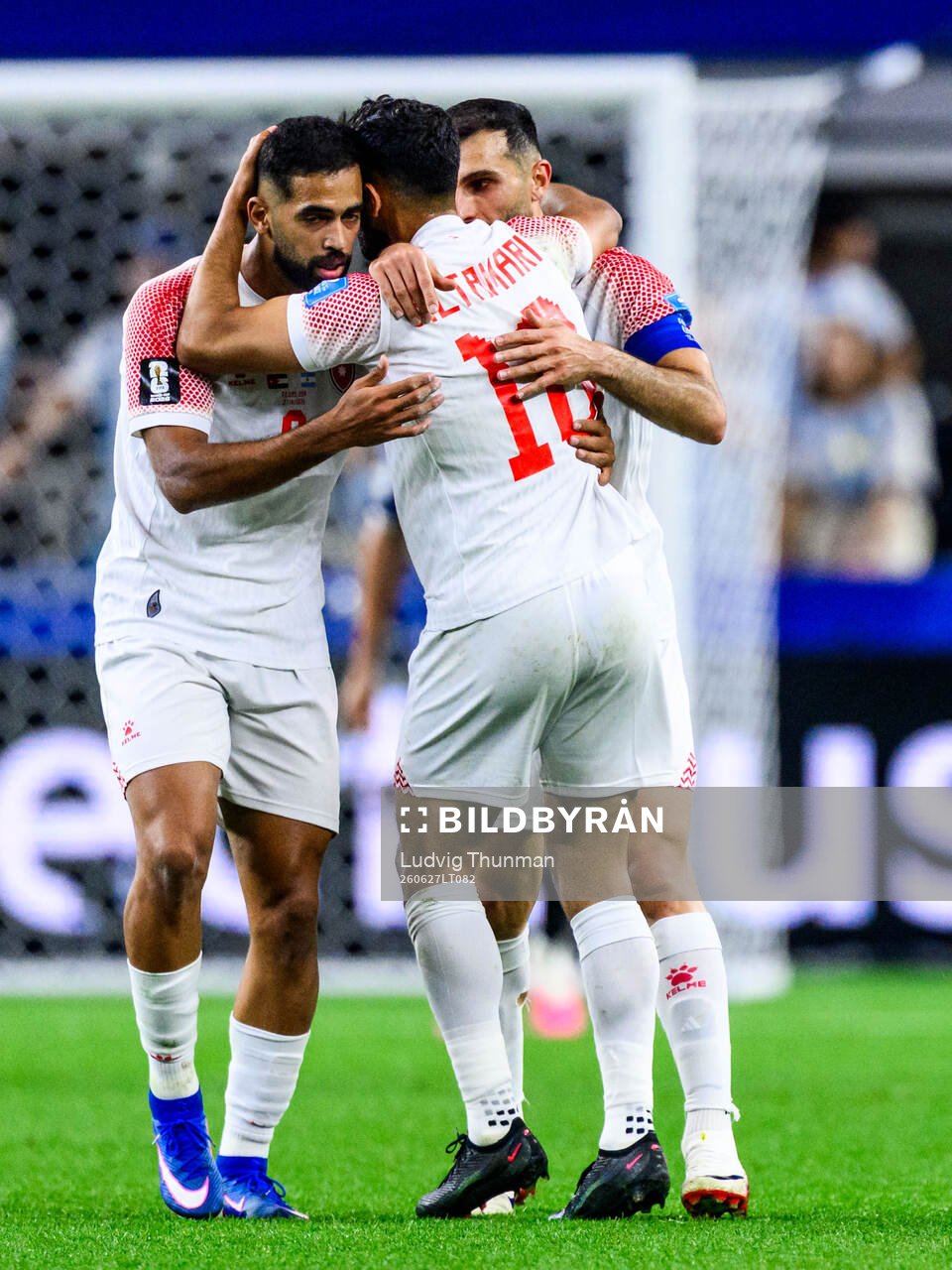 Mousa Altamari of Jordan celebrates