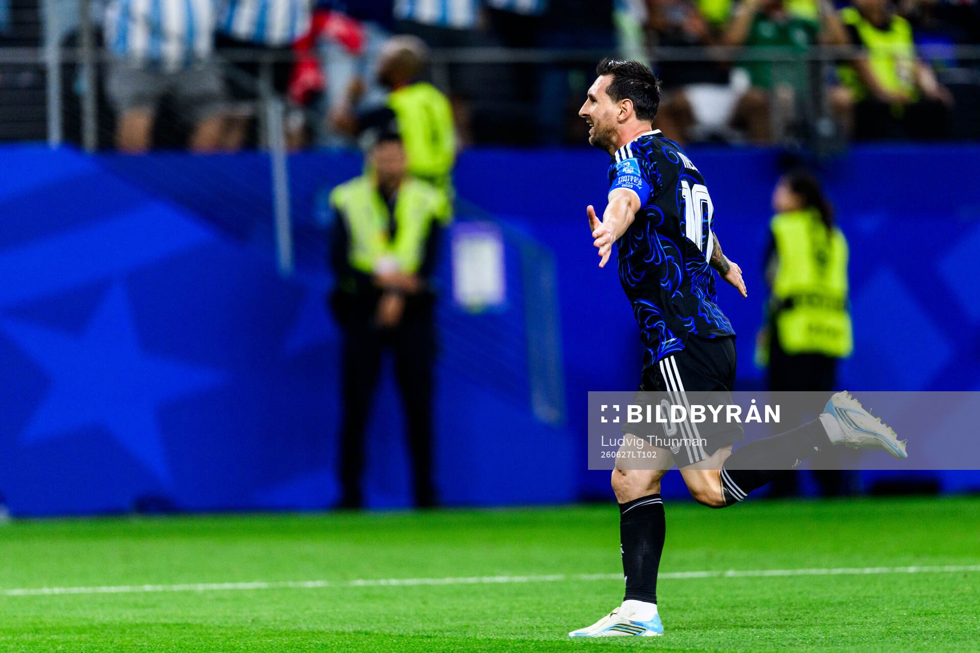Lionel Messi of Argentina celebrates