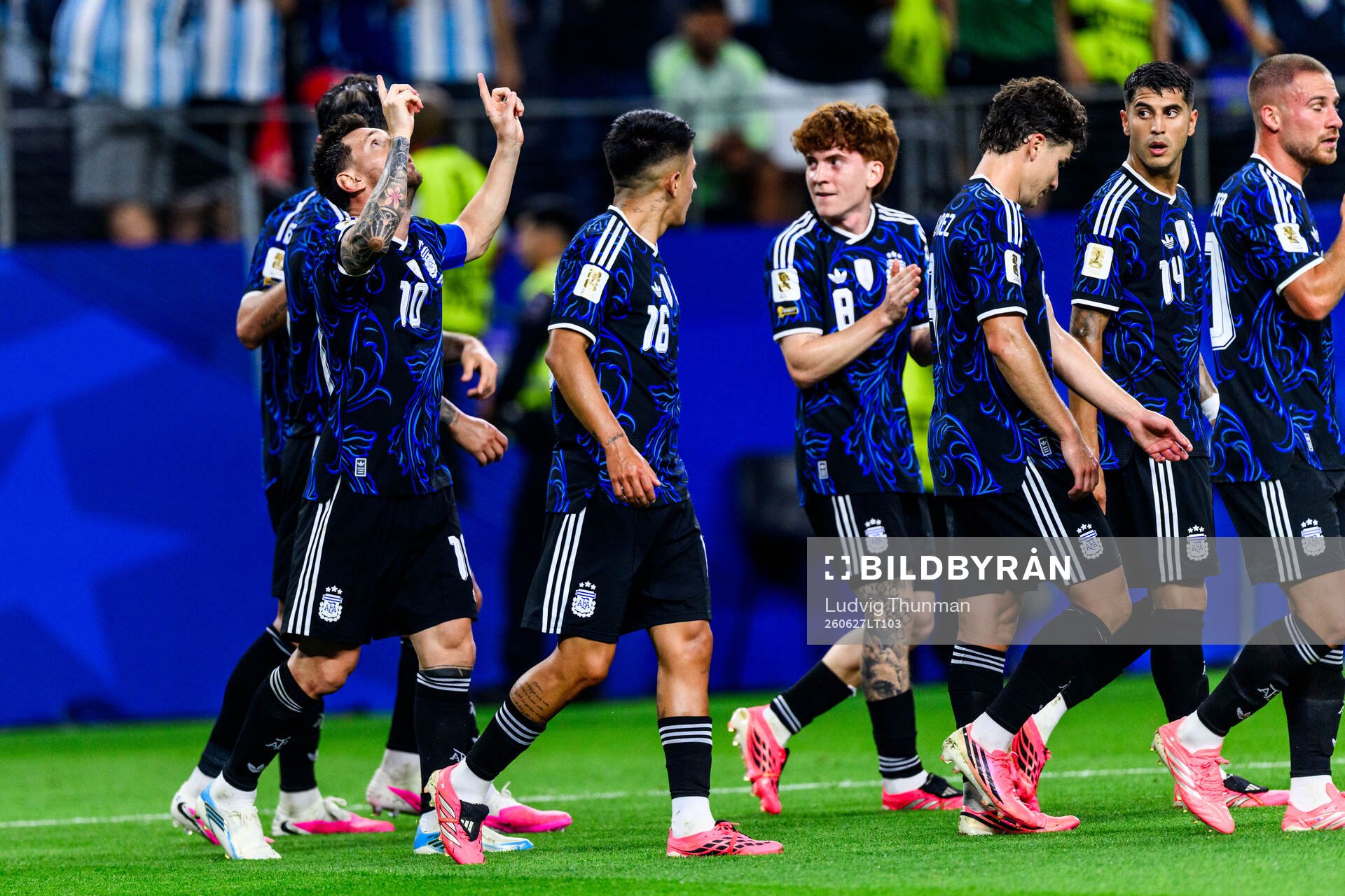 Lionel Messi of Argentina celebrates