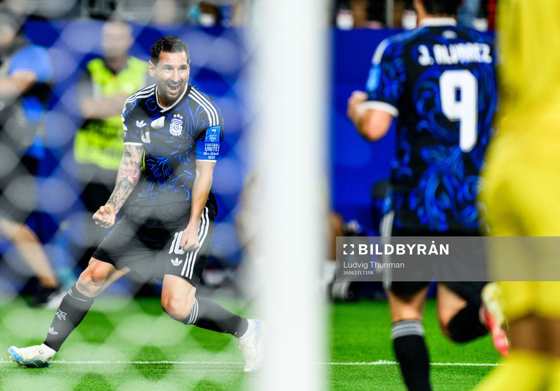 Lionel Messi of Argentina celebrates