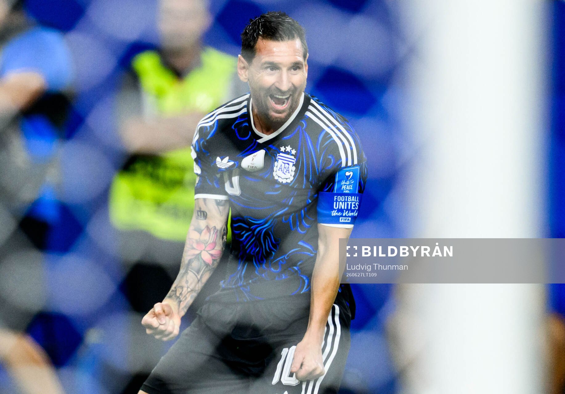 Lionel Messi of Argentina celebrates