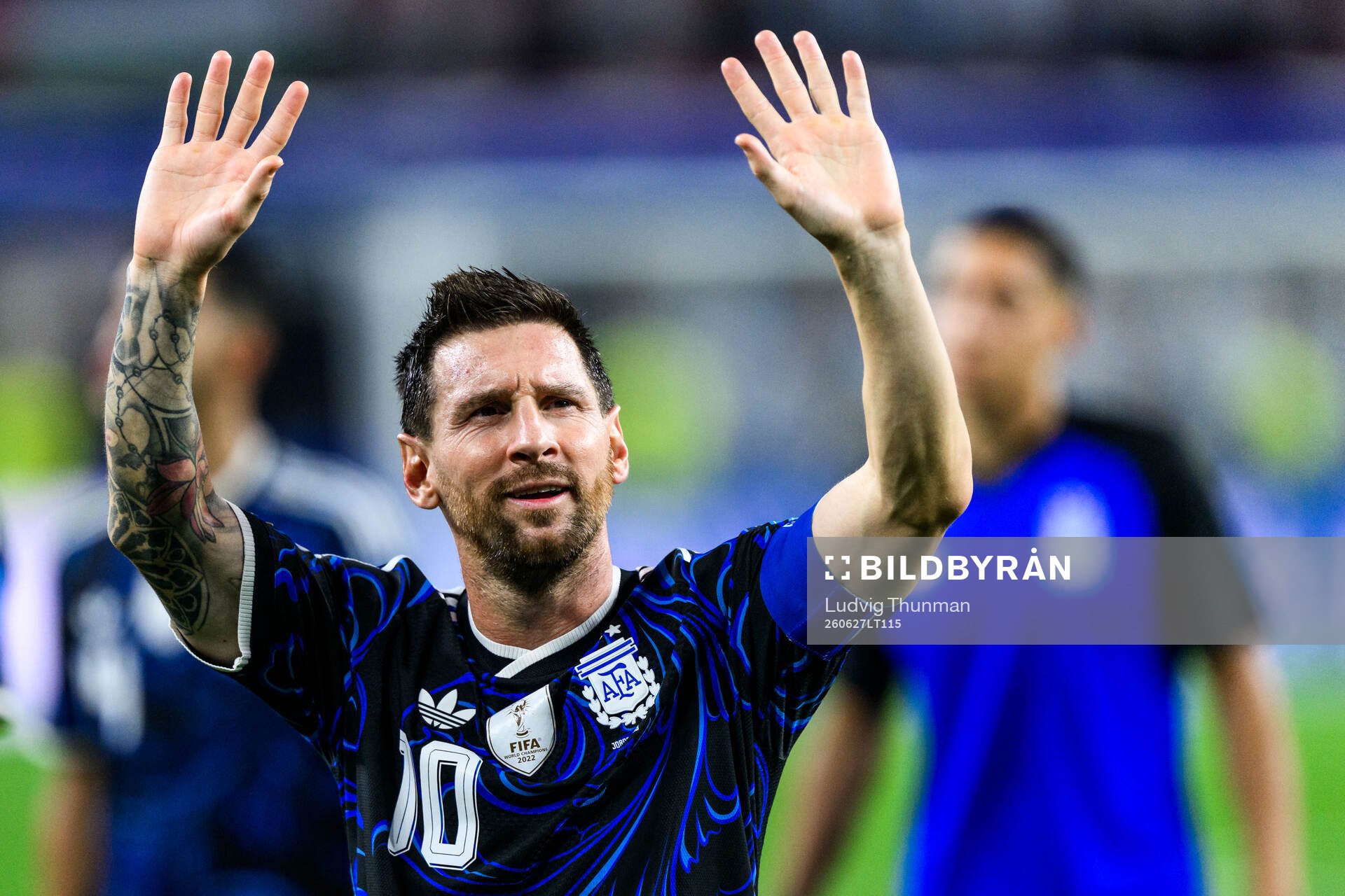 Lionel Messi of Argentina celebrates