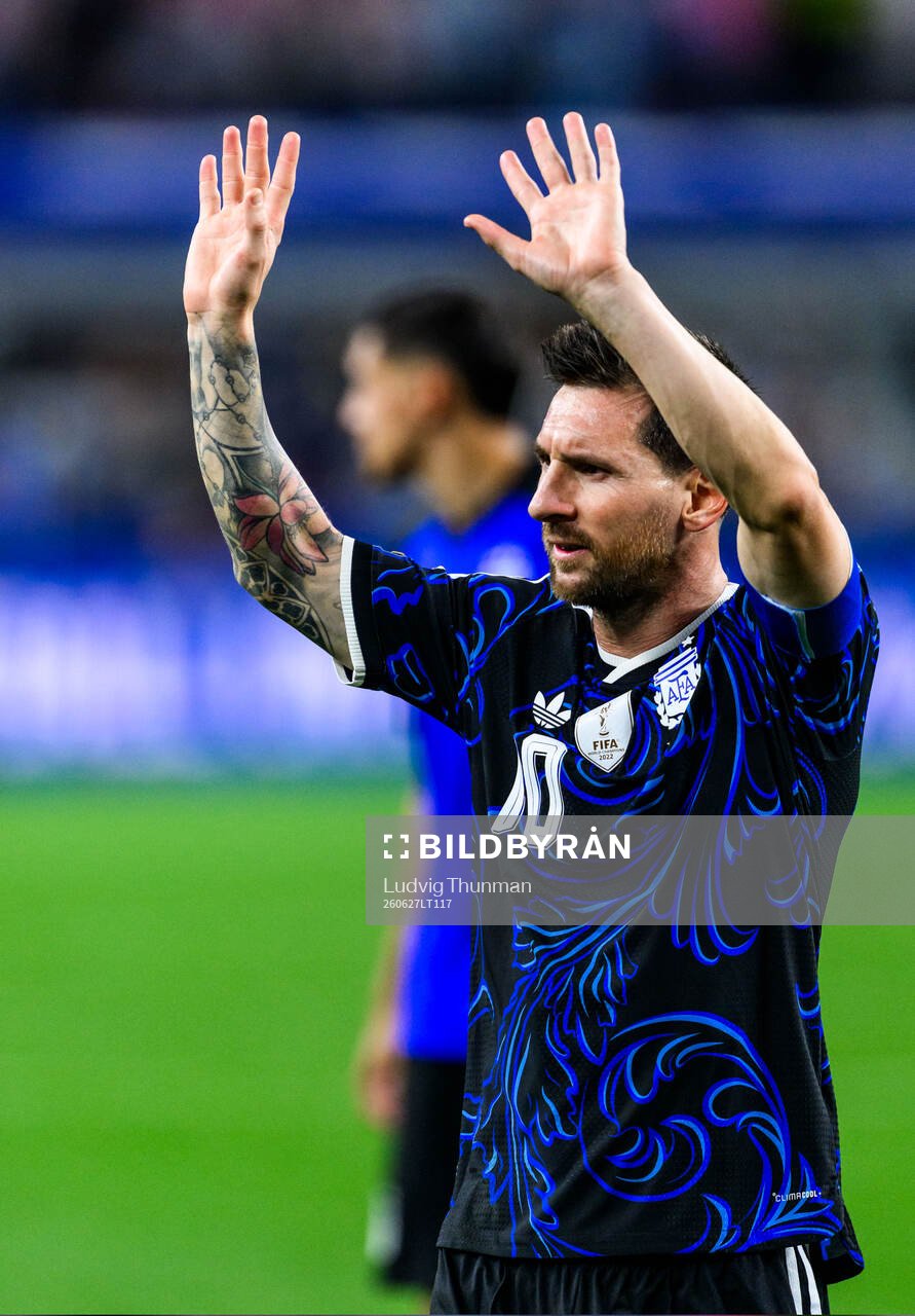 Lionel Messi of Argentina celebrates