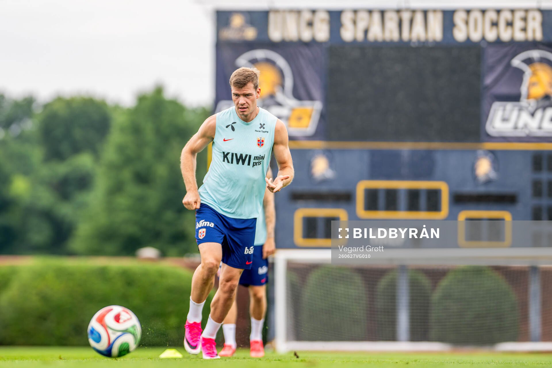 Alexander Sørloth of the Norwegian national football team
