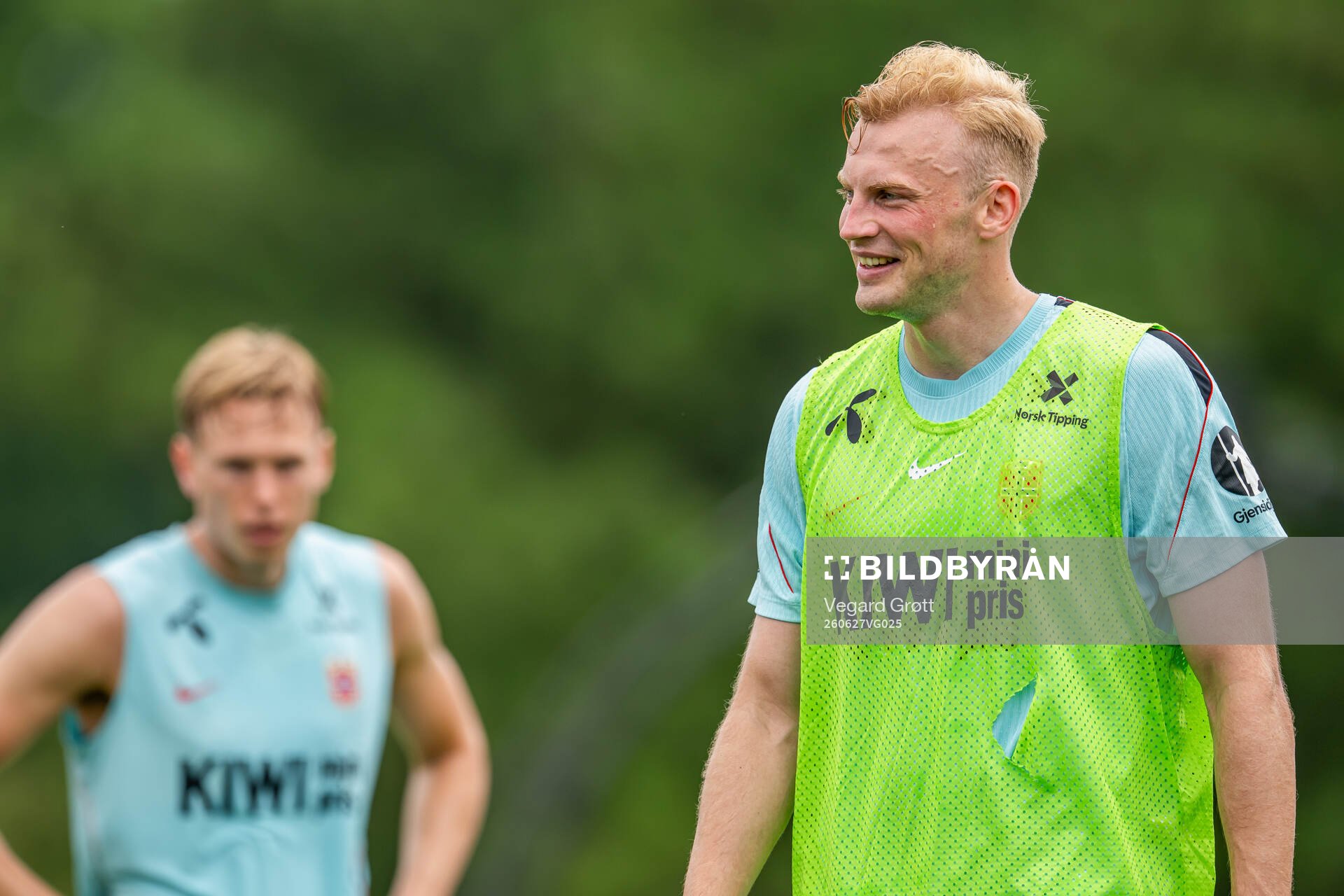 Sondre Langås of the Norwegian national football team at a