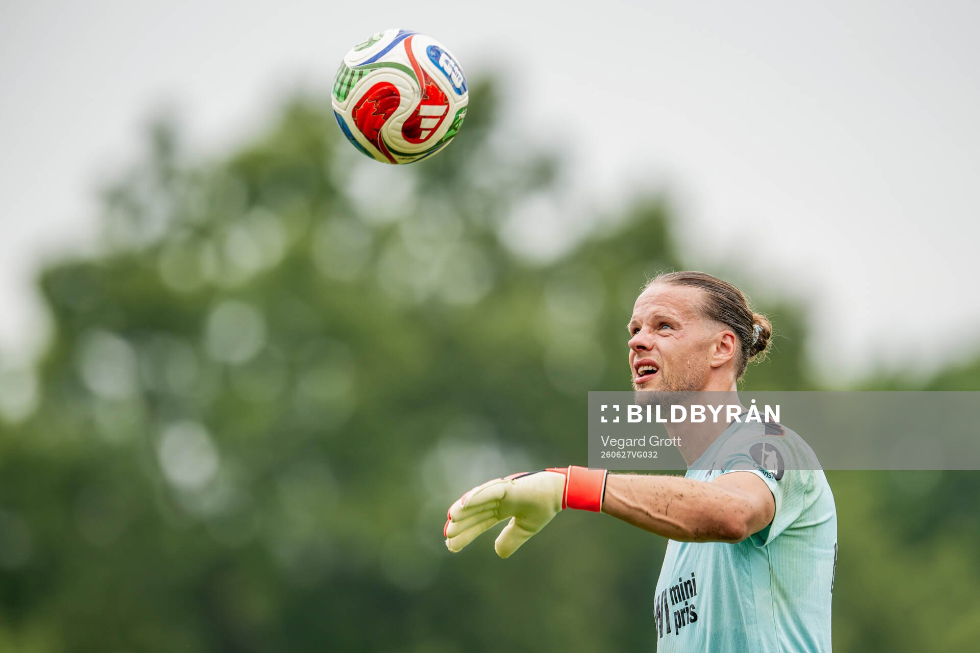 Goalkeeper Ørjan Håskjold Nyland of the Norwegian