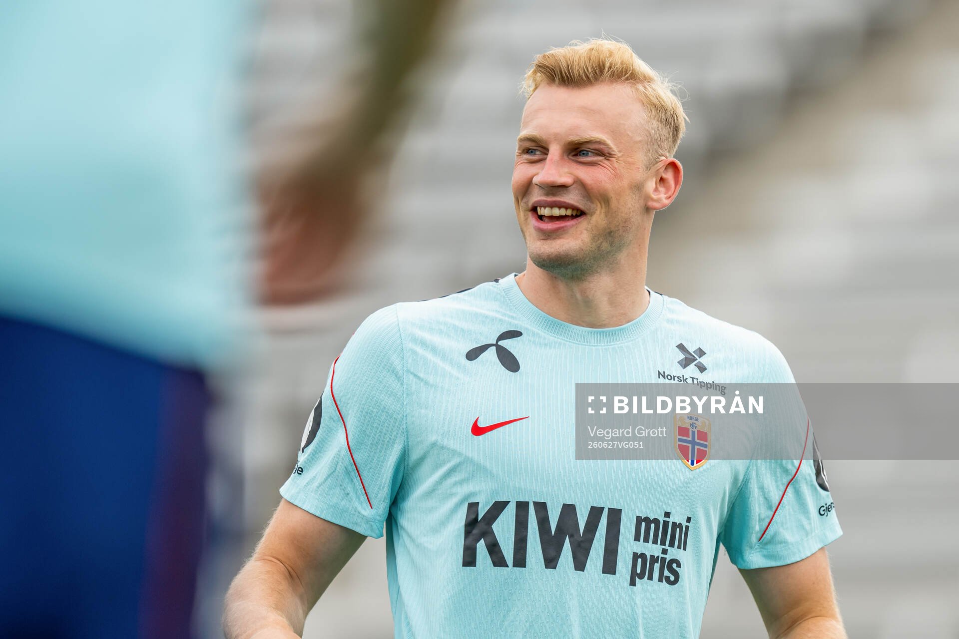 Sondre Langås of the Norwegian national football team at a