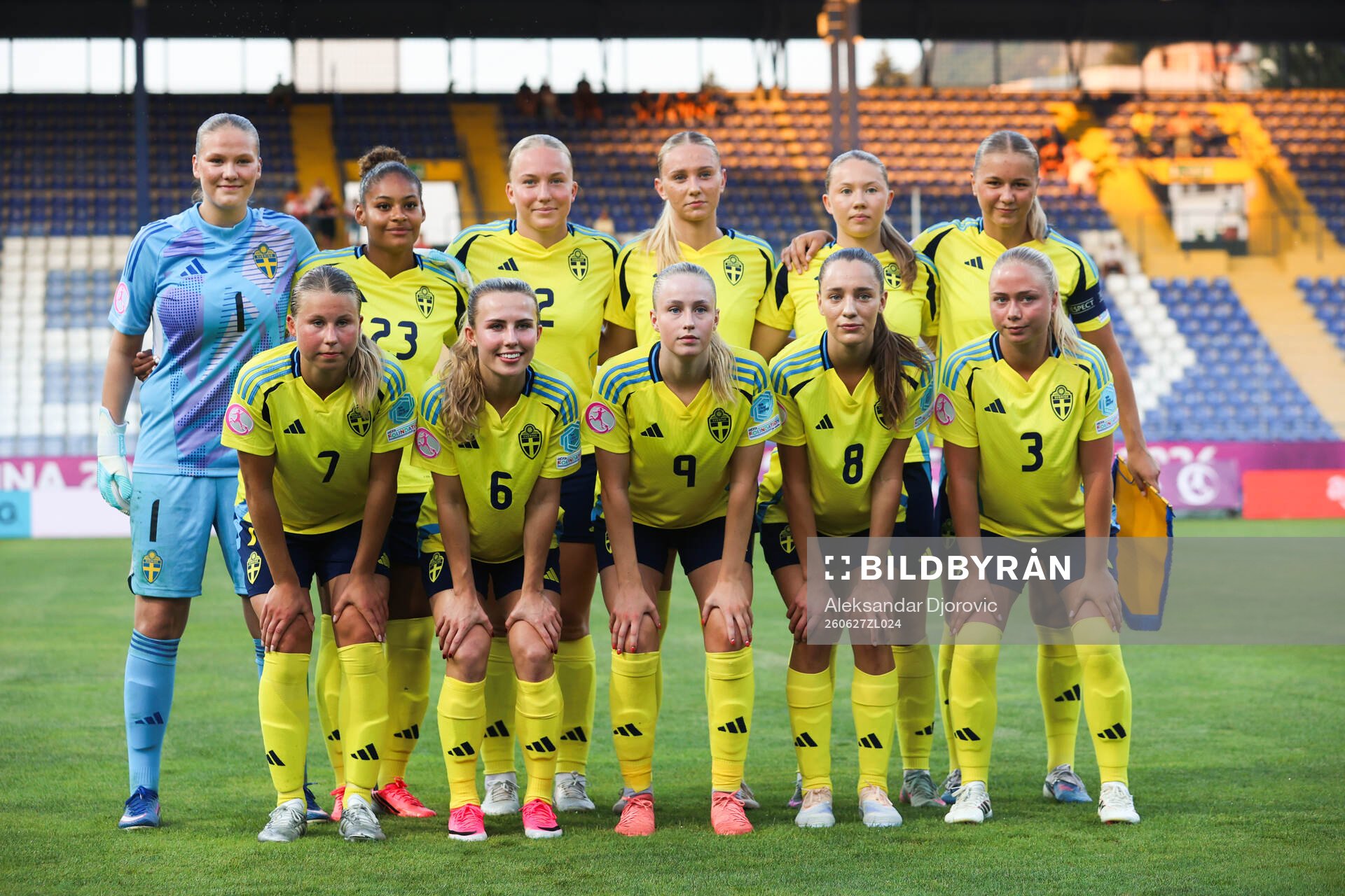 Goalkeeper Hanna Karlsson, Astrid Forss, Thindra Mattsson,