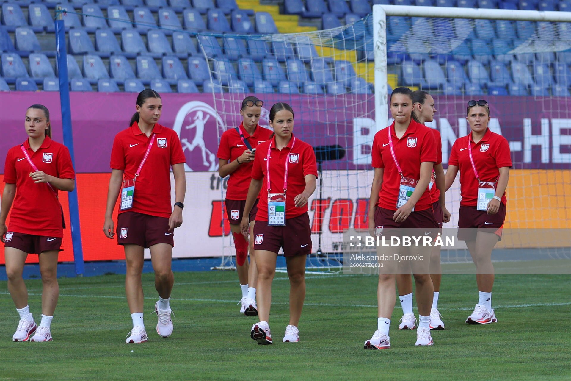 Players of Poland arrive