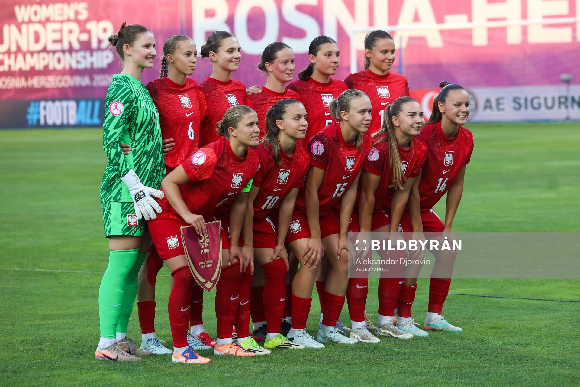 Goalkeeper Julia Wozniakl, Iga Witkowska, Emilia