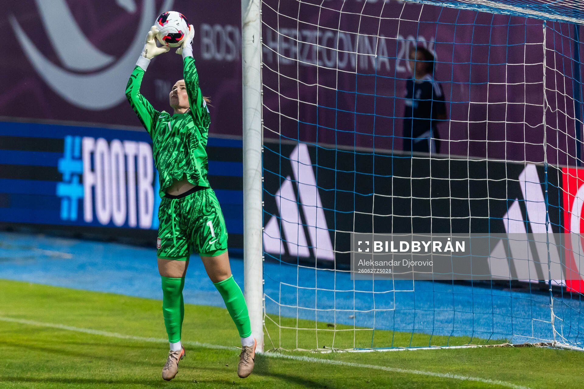 Goalkeeper Julia Wozniak of Poland