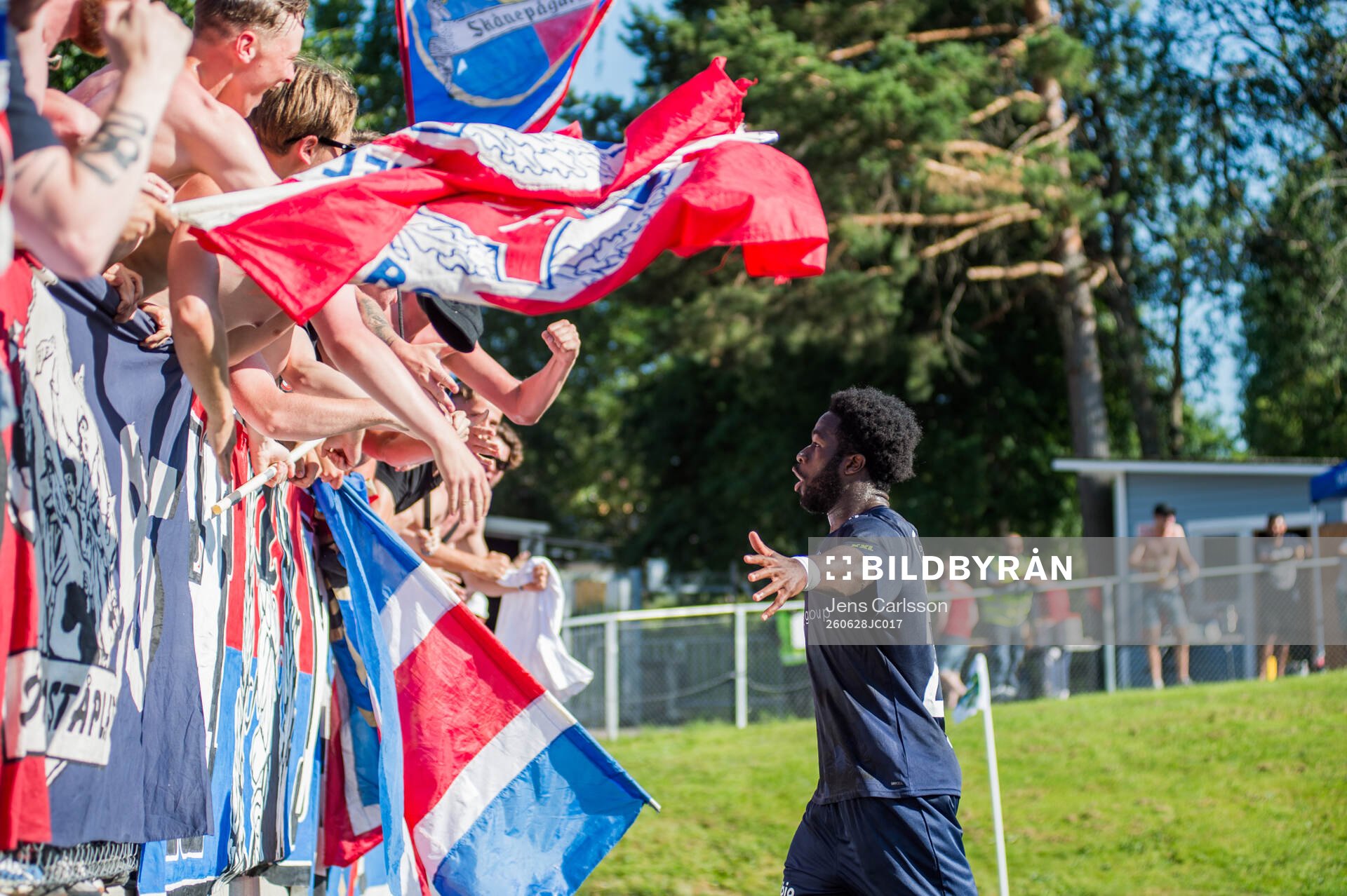 Helsingborgs Kevin Nyarko jublar