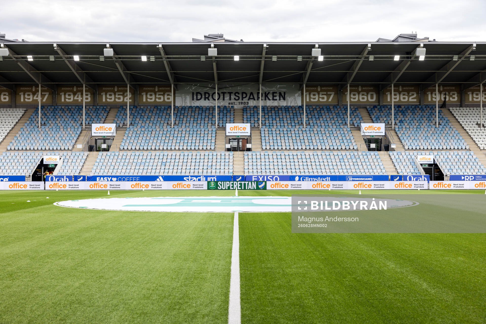 Interiör vy av Norrköpings Idrottspark