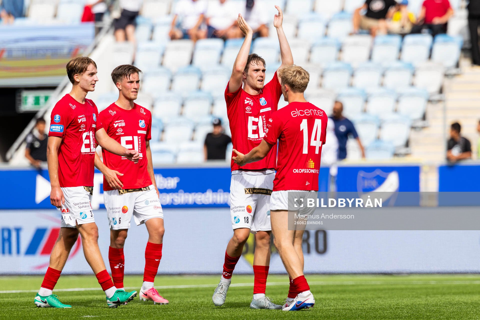 Norrbys Johannes Engvall, Joel Hjalmar, Charlie Axede och