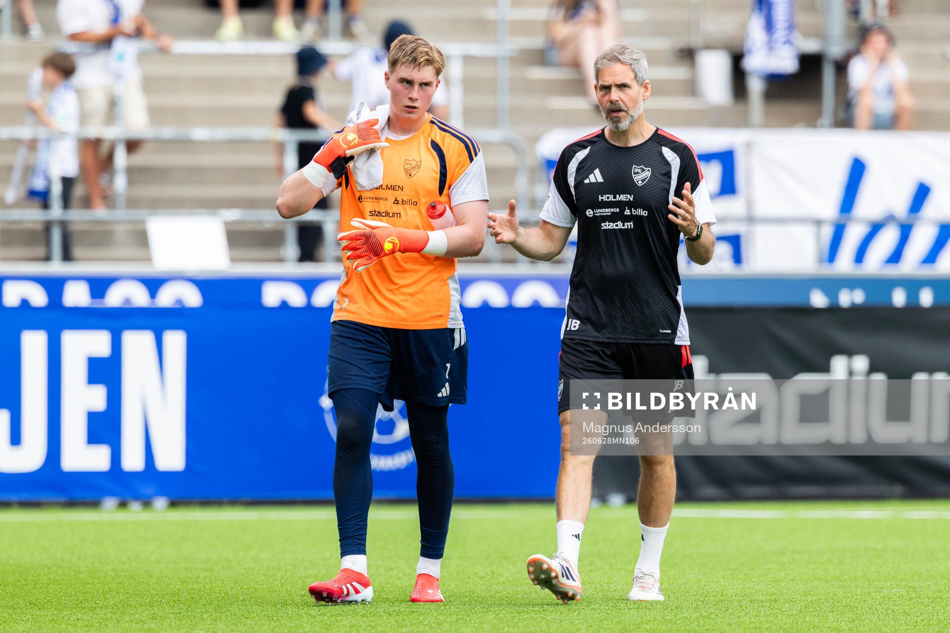 IFK Norrköpings målvakt Theo Krantz och målvaktstränare