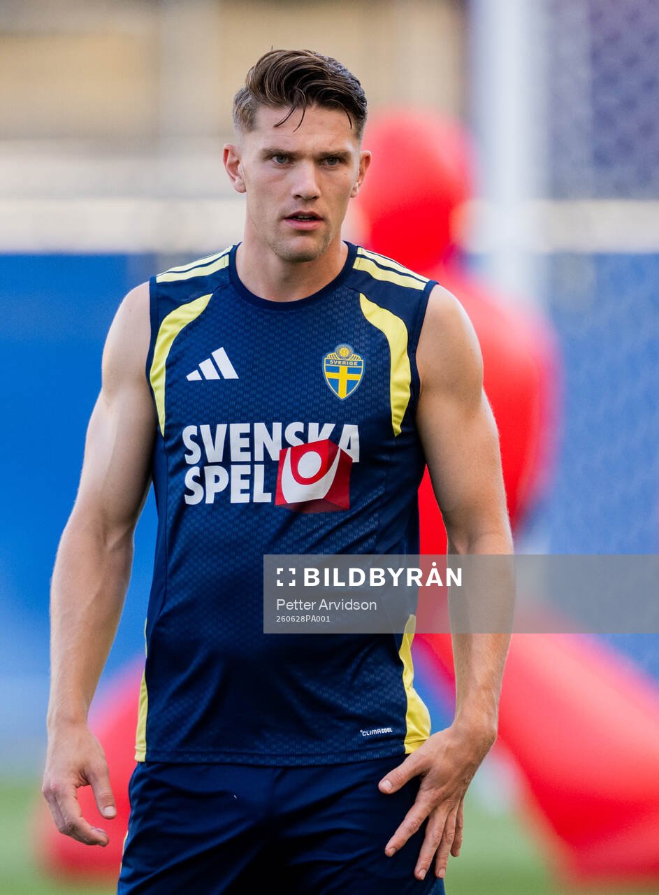 Viktor Gyökeres of the Swedish national football team at a