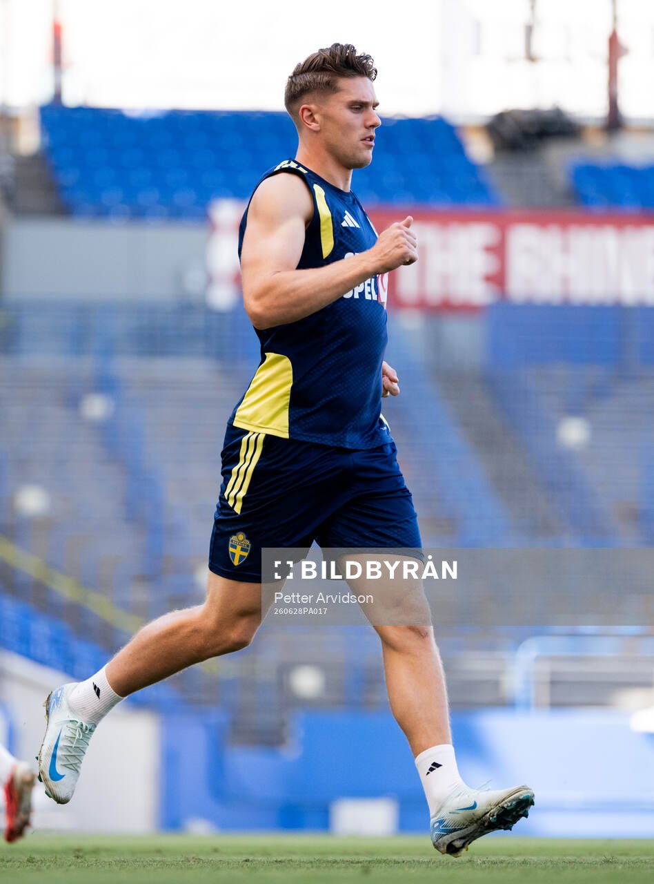 Viktor Gyökeres of the Swedish national football team at a