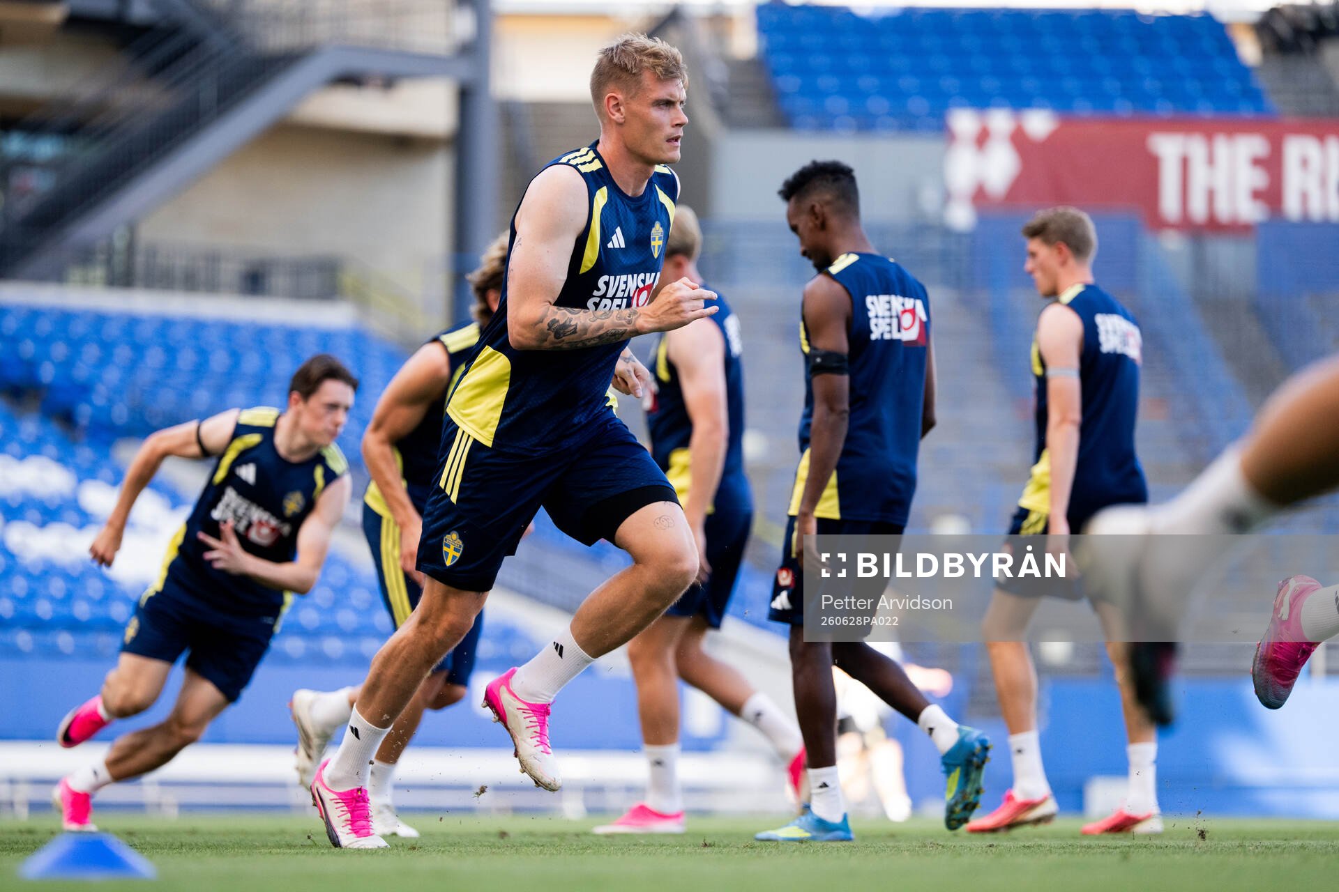 Eric Smith of the Swedish national football team at a