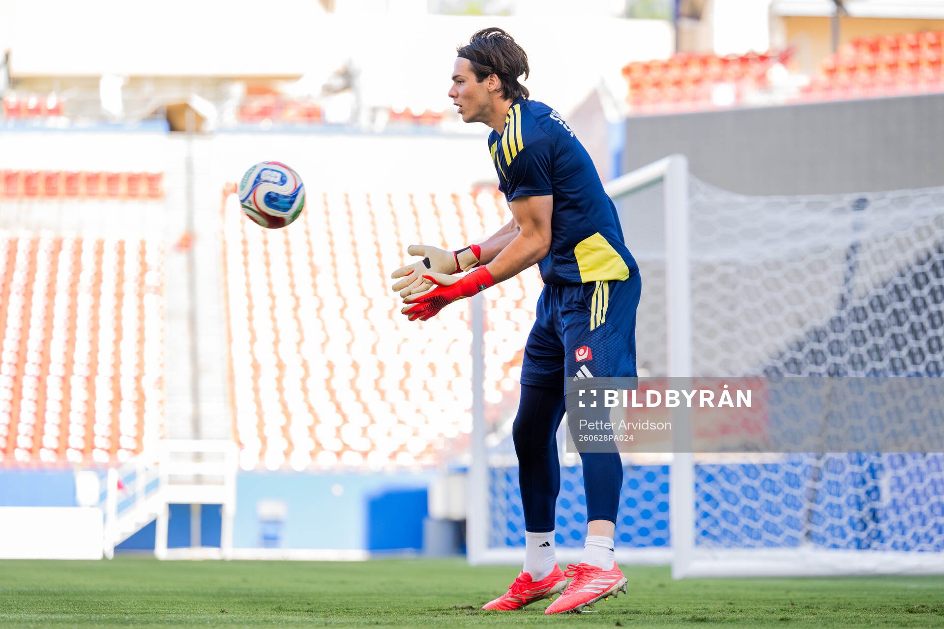 Goalkeeper Jacob Widell Zetterström of the Swedish