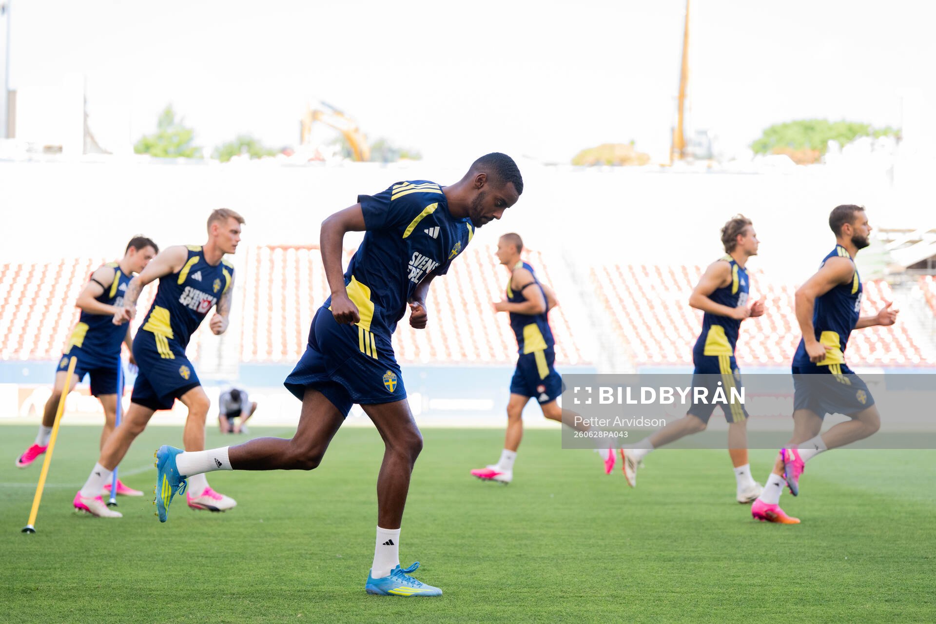 Alexander Isak of the Swedish national football team at a