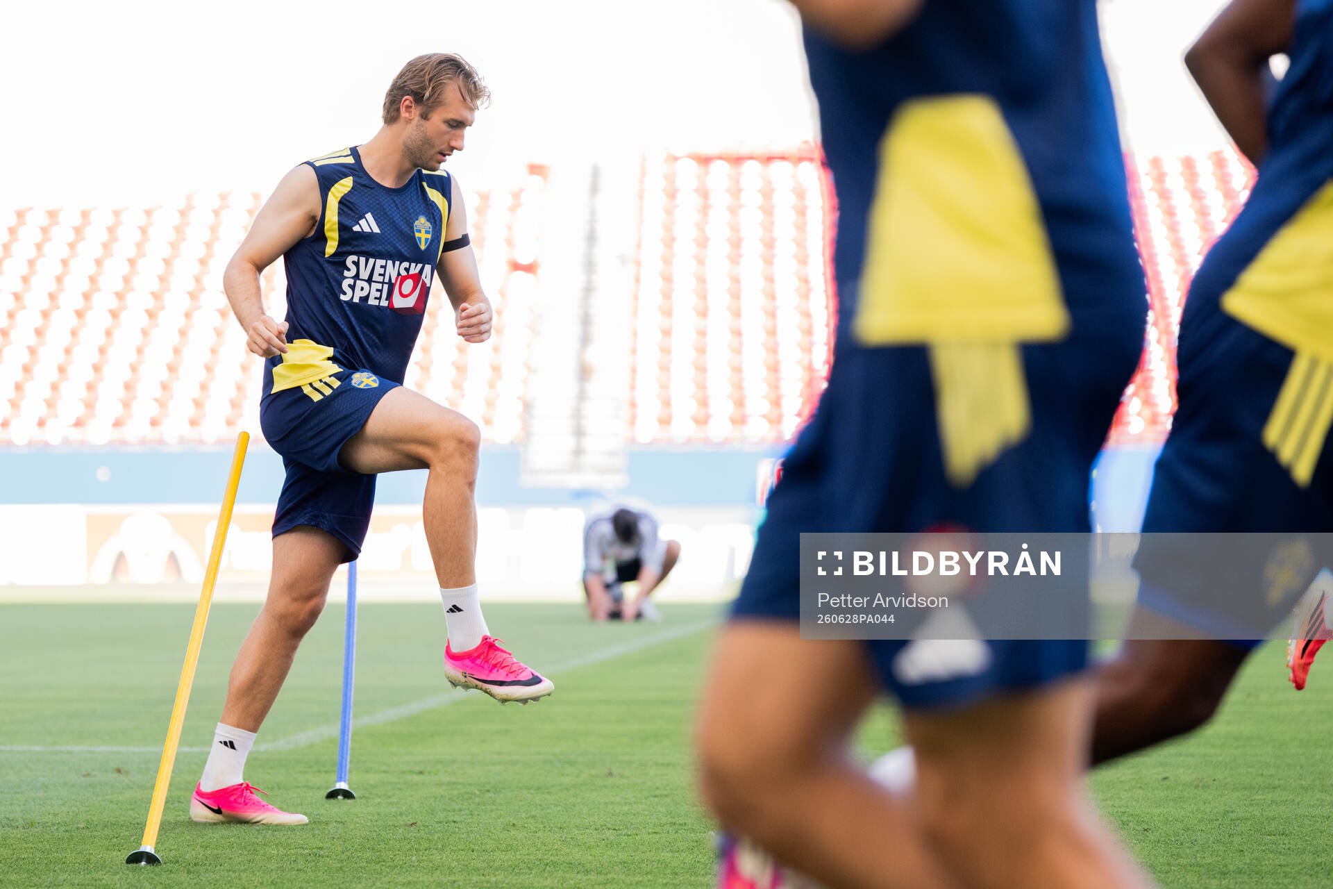 Benjamin Nygren of the Swedish national football team at a