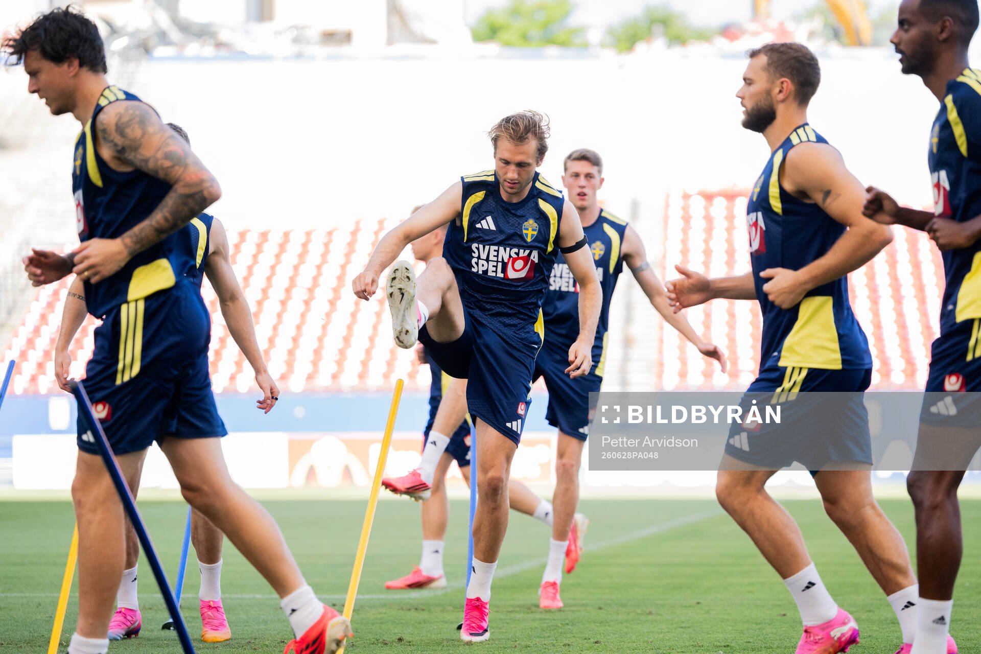 Benjamin Nygren of the Swedish national football team at a