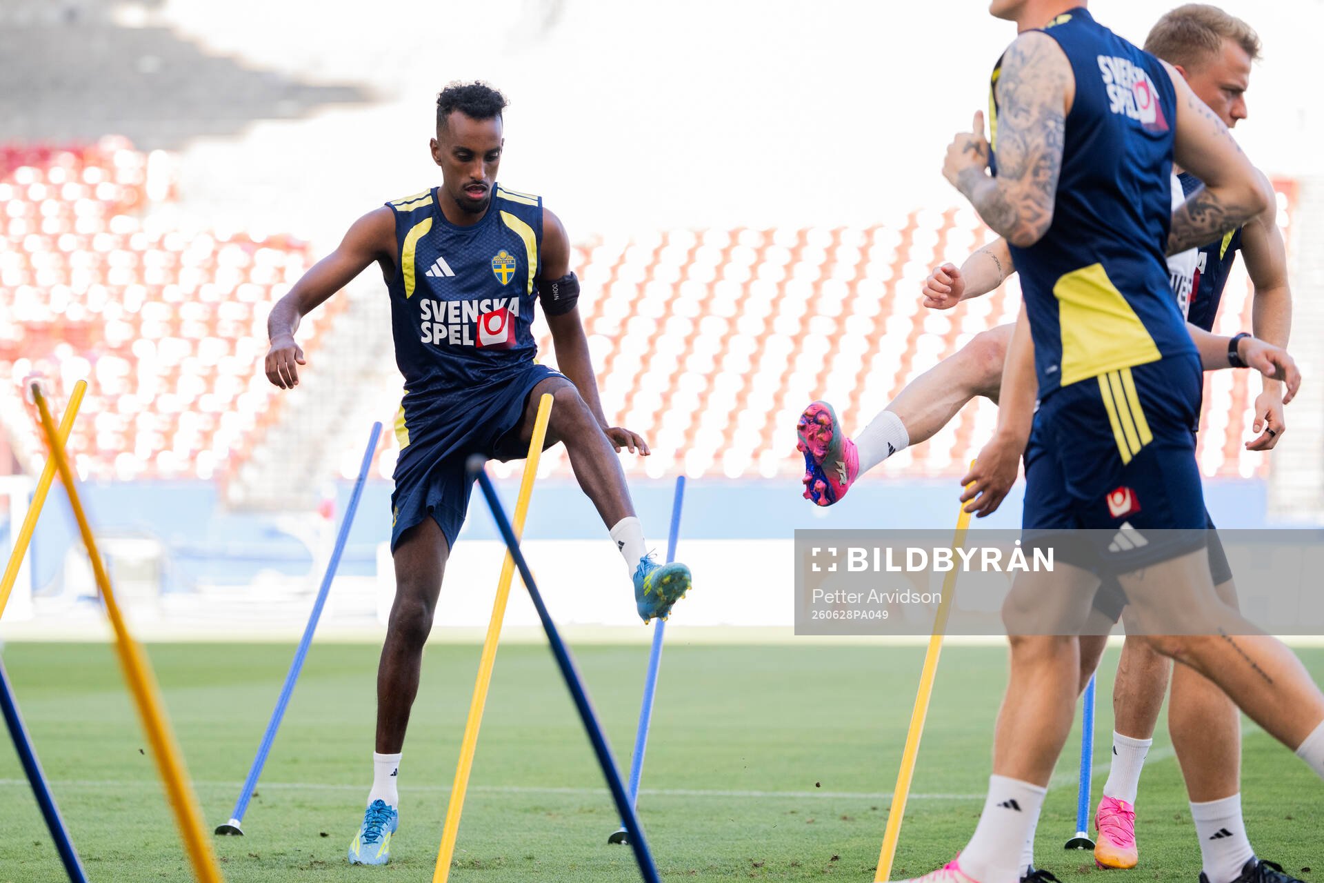 Taha Ali of the Swedish national football team at a