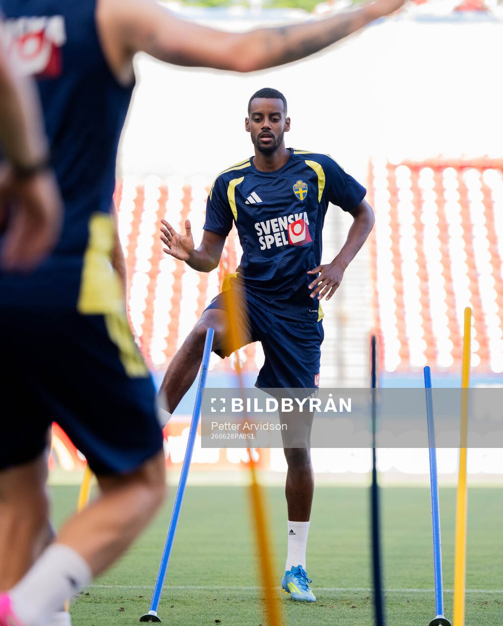 Alexander Isak of the Swedish national football team at a