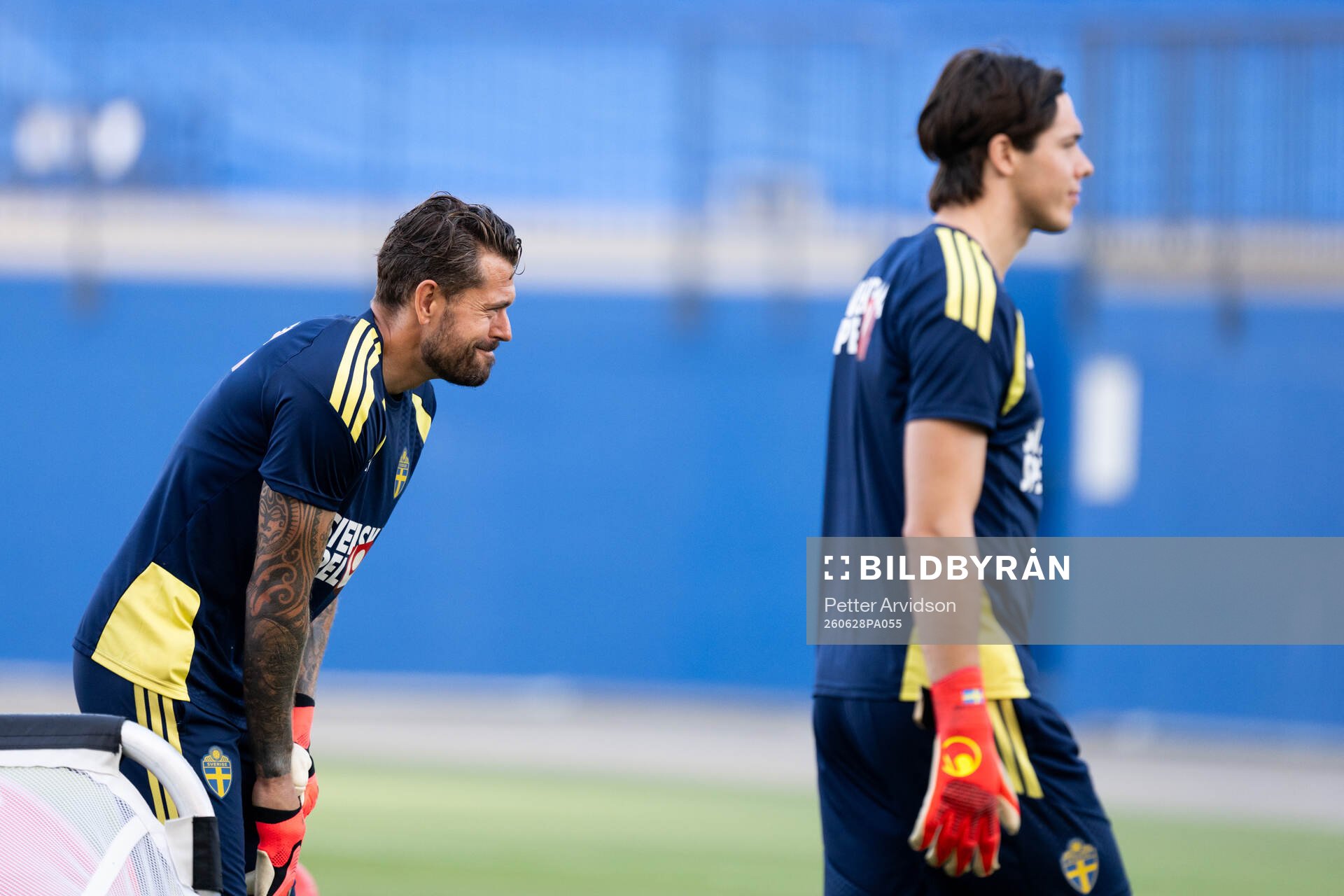 Goalkeeper Kristoffer Nordfeldt and goalkeeper Jacob Widell