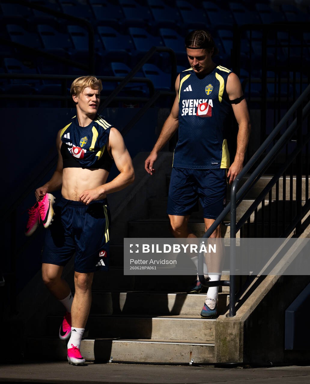 Lucas Bergvall and Mattias Svanberg of the Swedish national