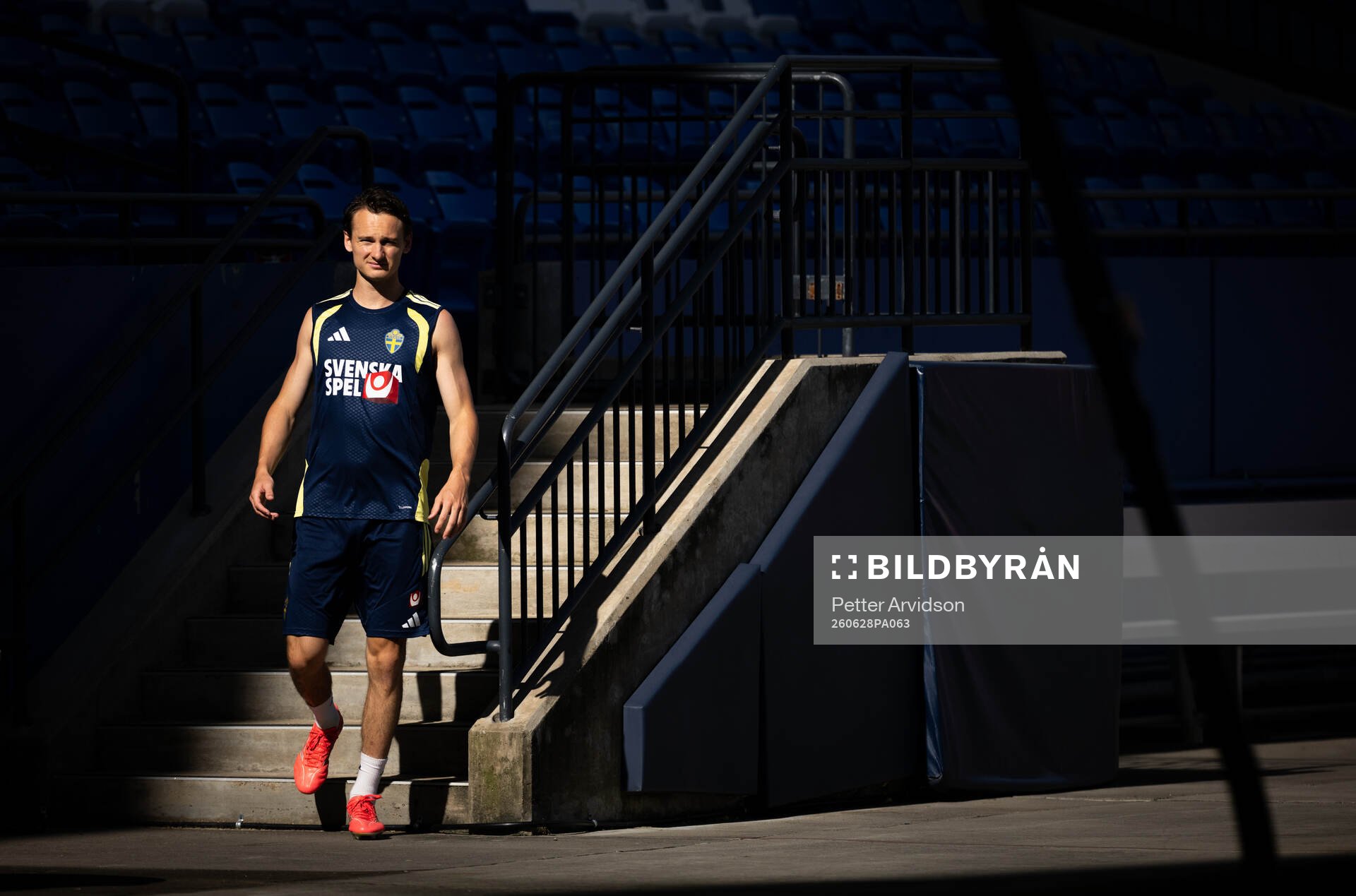 Hjalmar Ekdal of the Swedish national football team at a