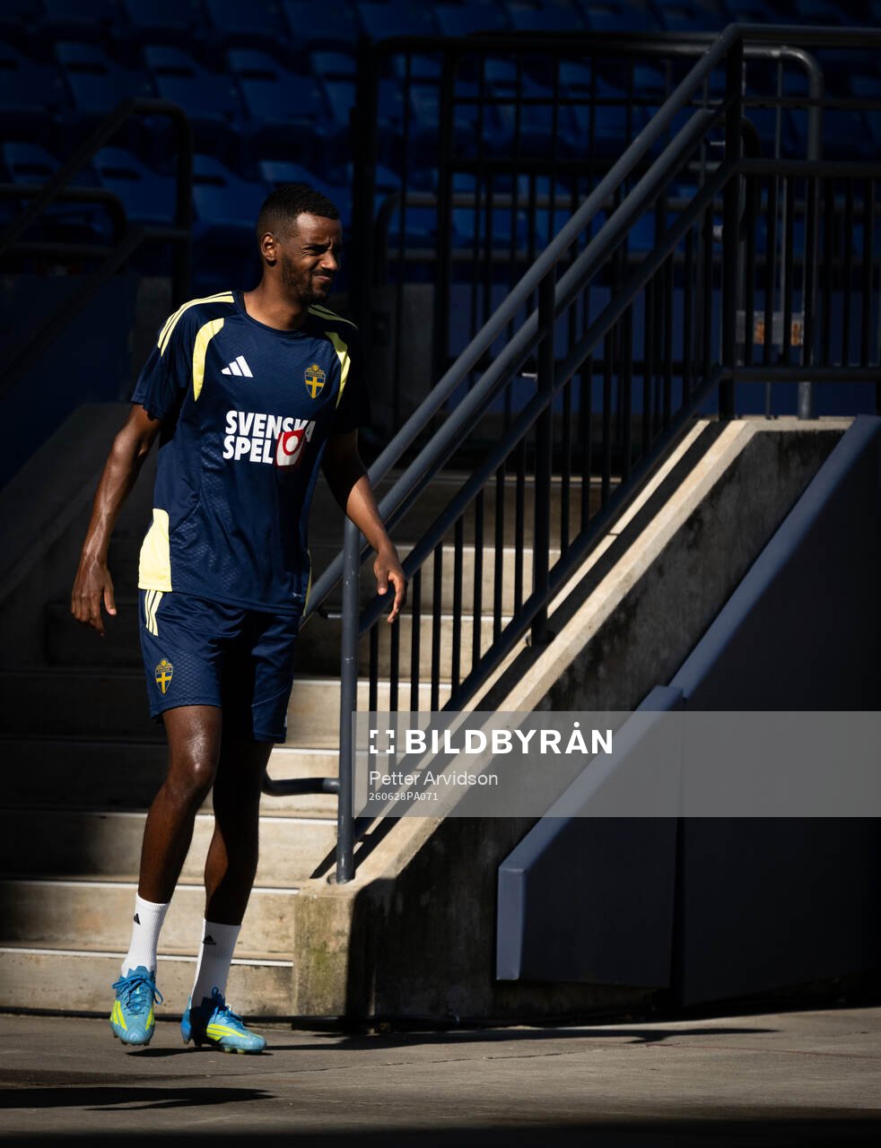 Alexander Isak of the Swedish national football team at a