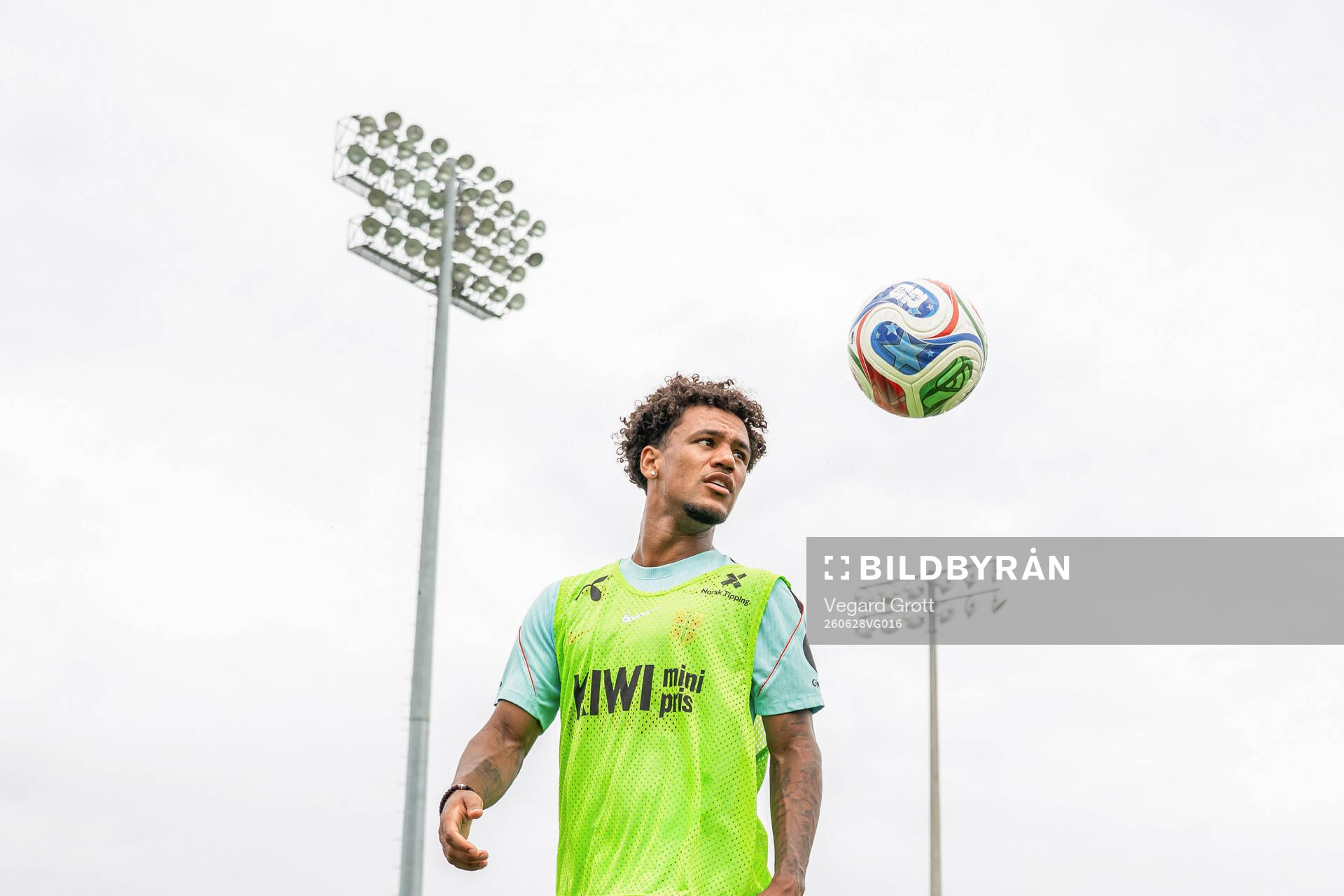 Oscar Bobb of the Norwegian national football team at a
