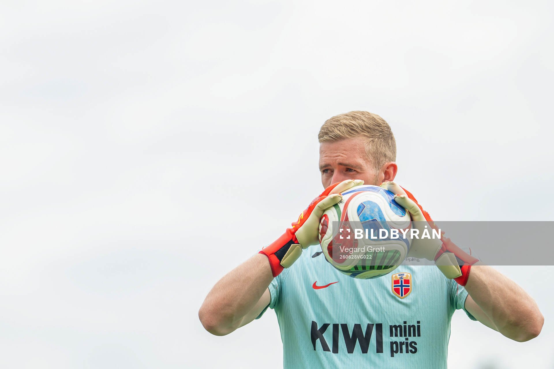 Goalkeeper Egil Selvik of the Norwegian national football