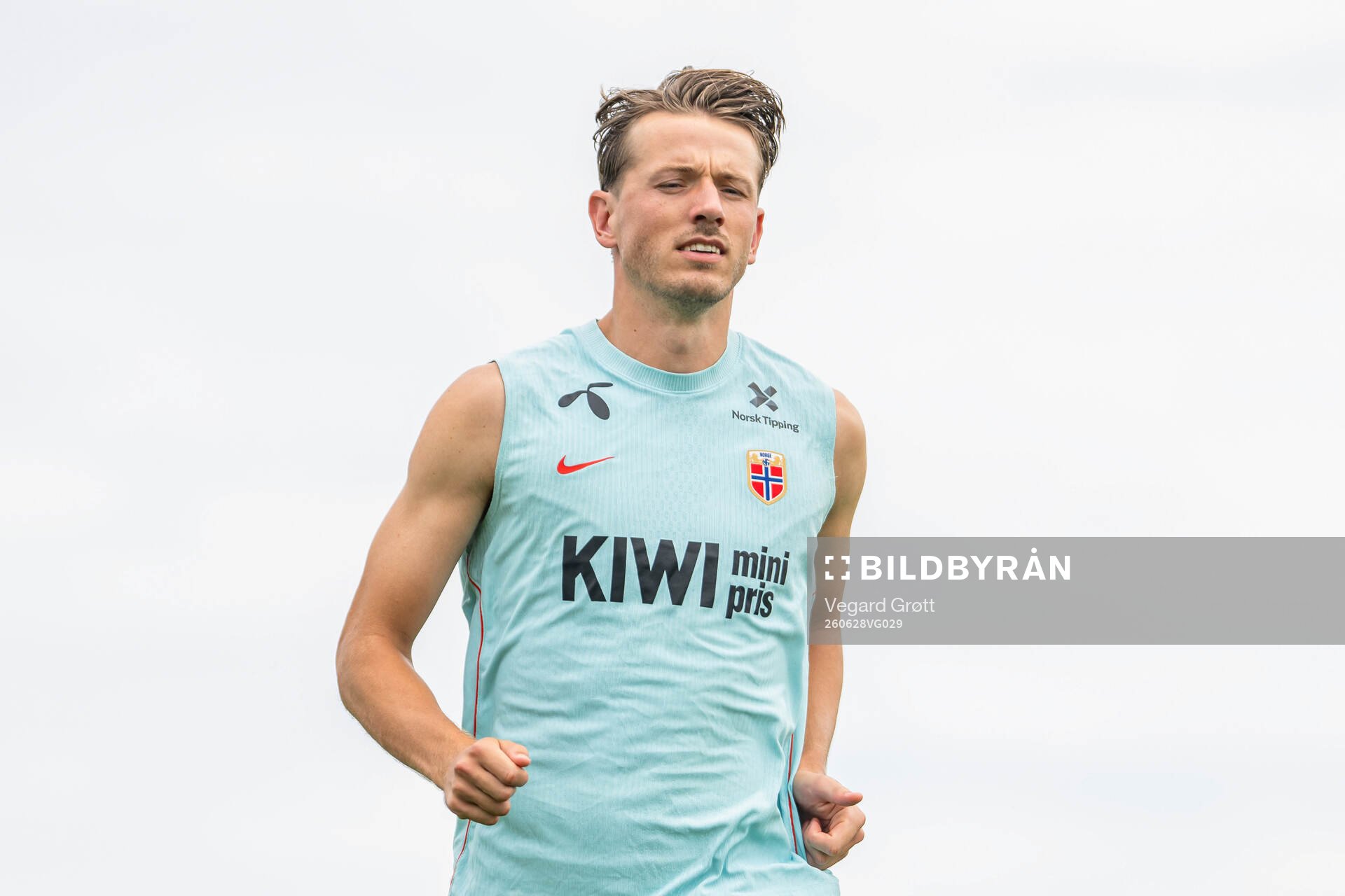 Sander Berge of the Norwegian national football team at a