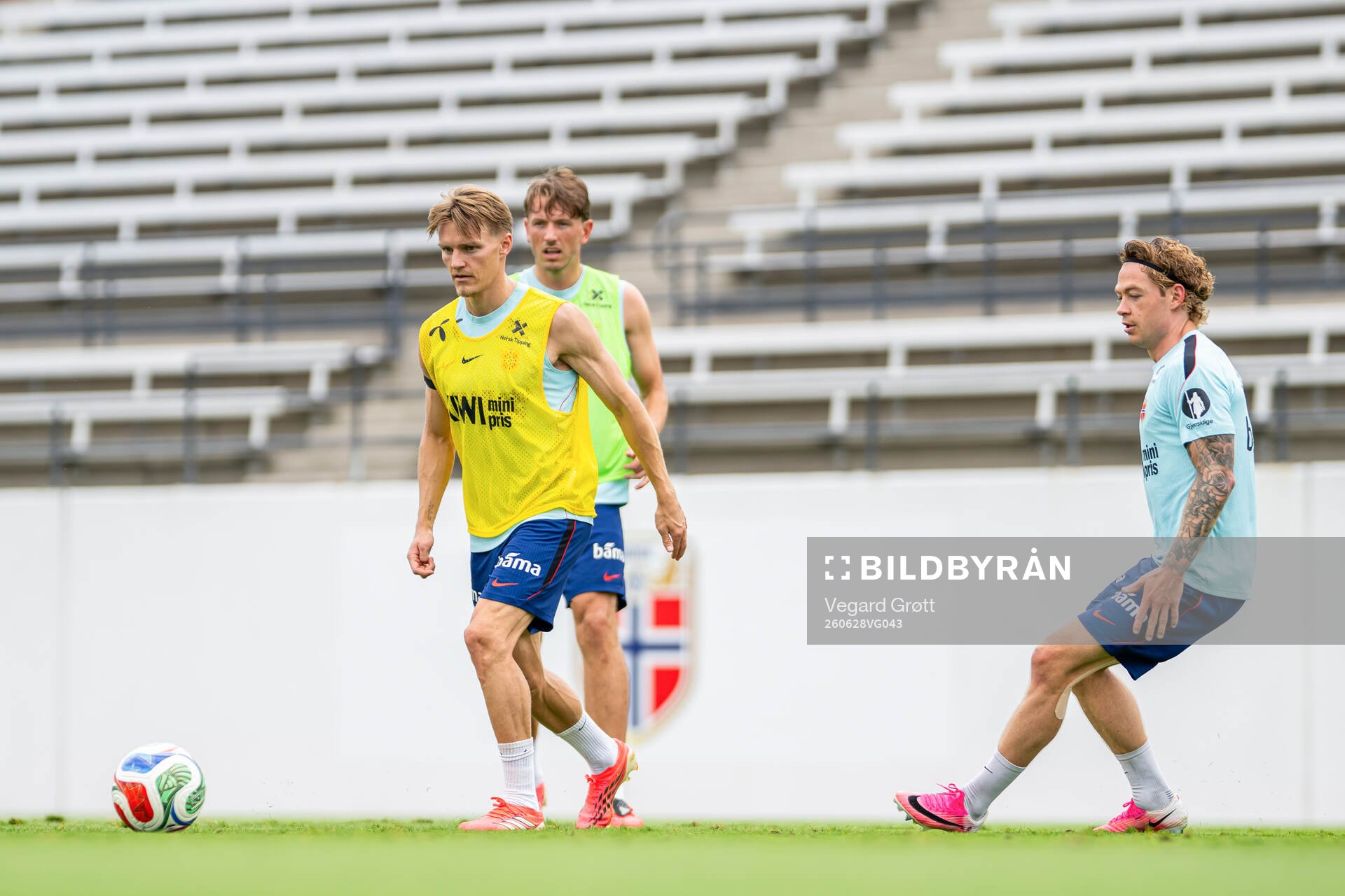 Martin Ødegaard, Sander Berge and Patrick Berg of the