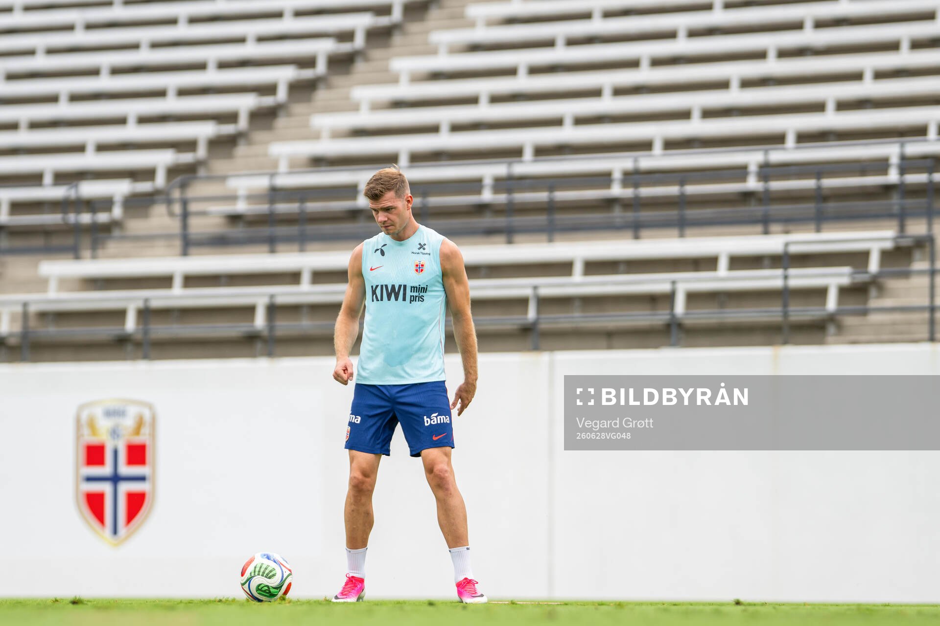 Alexander Sørloth of the Norwegian national football team