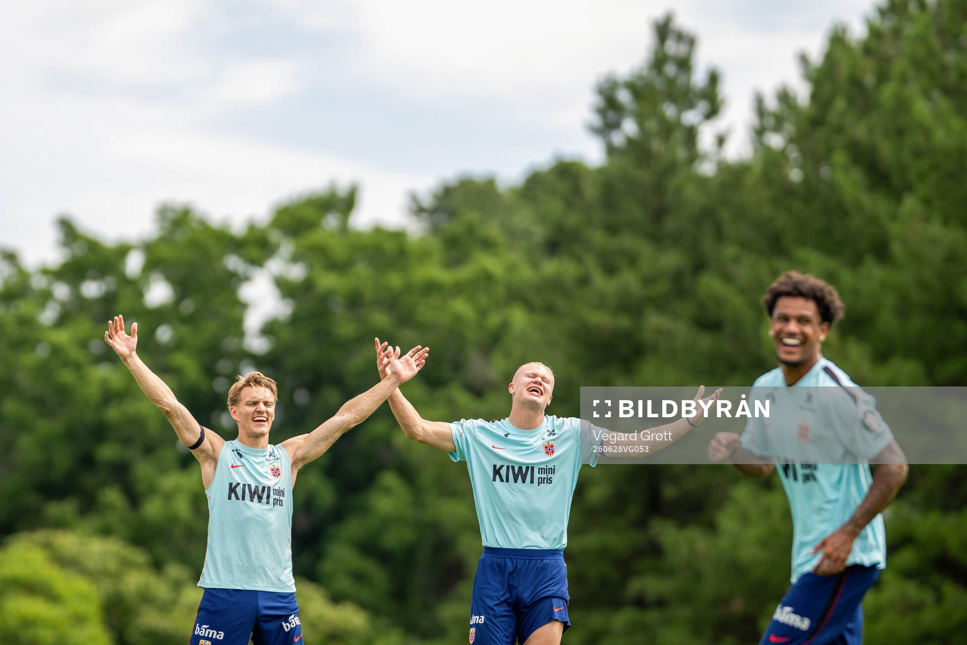 Martin Ødegaard, Erling Braut Haaland and Oscar Bobb of