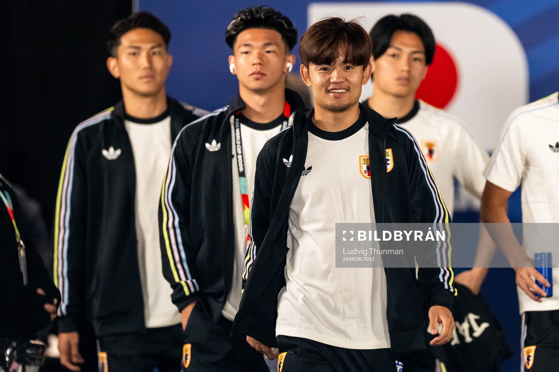 Takefusa Kubo of Japan arrives
