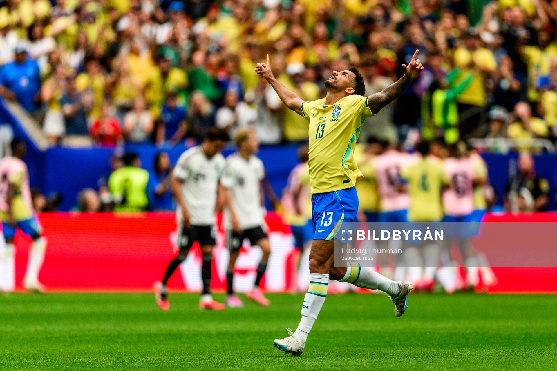 Danilo of Brazil celebrates