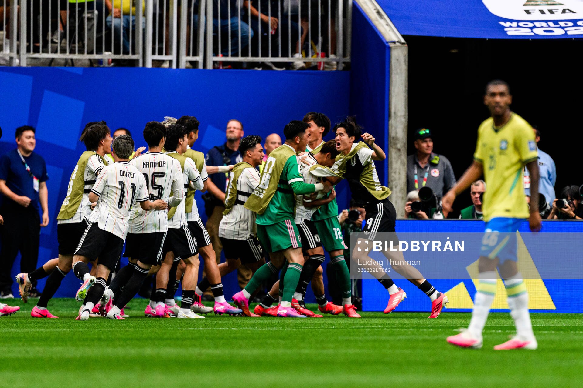 Players of Japan celebrates