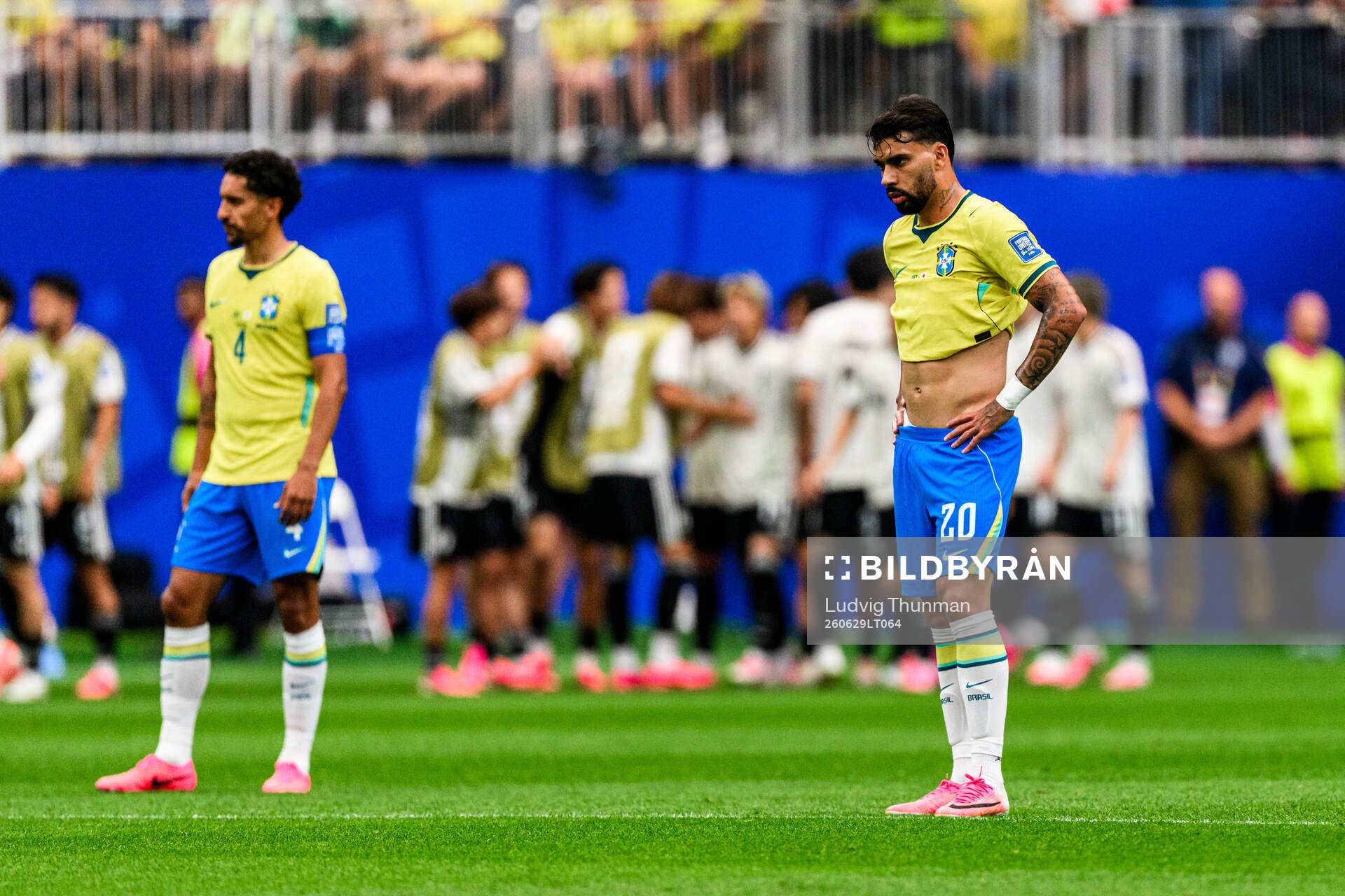 Lucas Paqueta of Brazil looks dejected