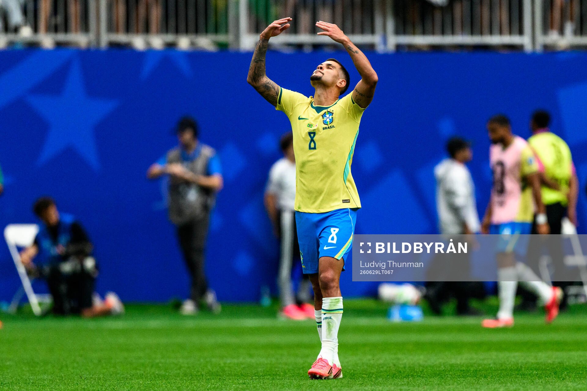 Bruno Guimaraes of Brazil celebrates