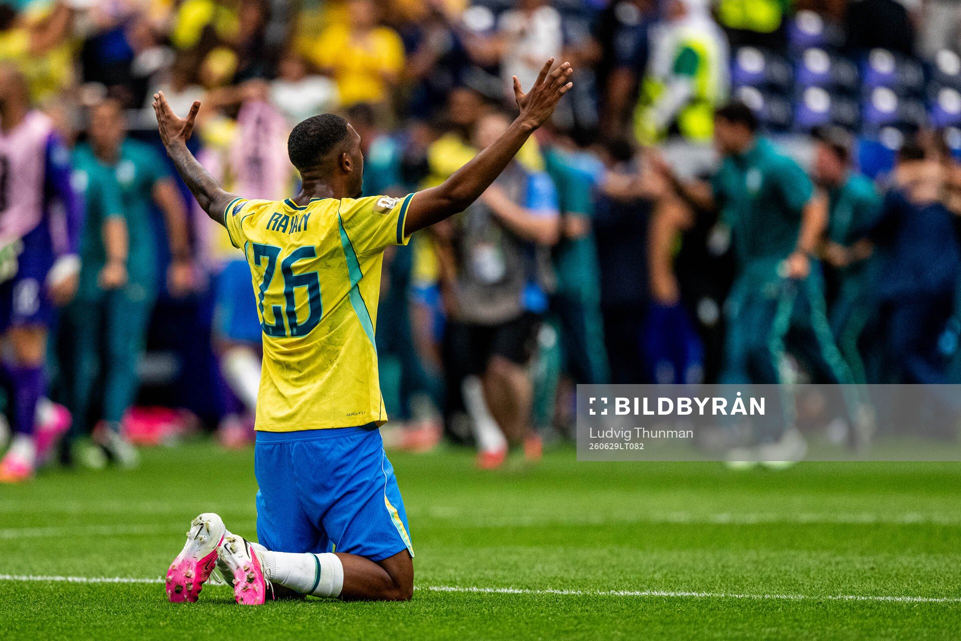 Rayan of Brazil celebrates