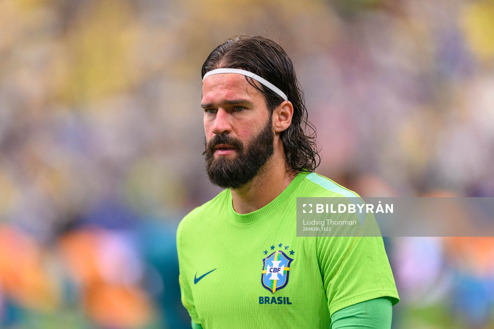 Goalkeeper Alisson of Brazil