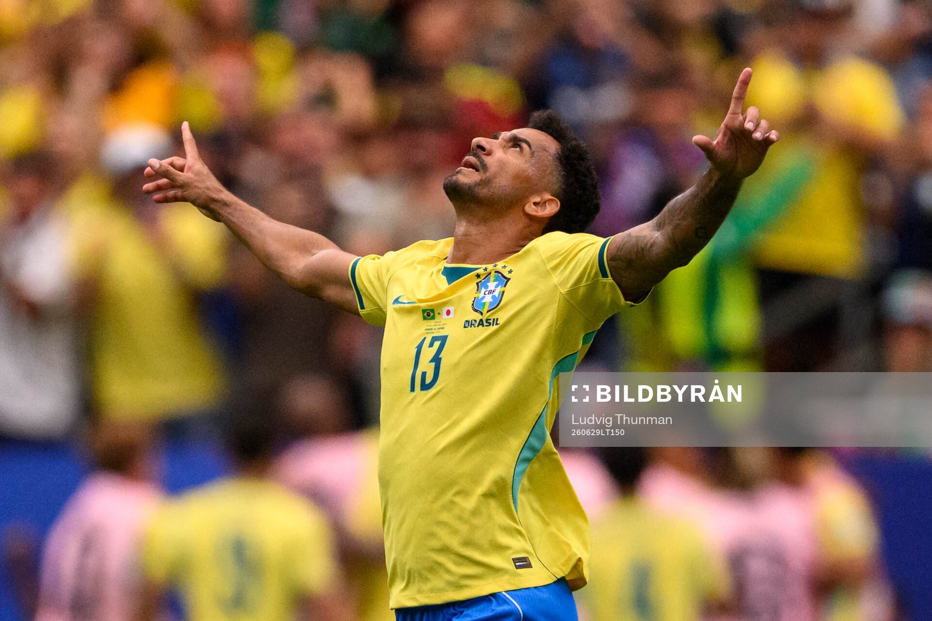 Danilo of Brazil celebrates