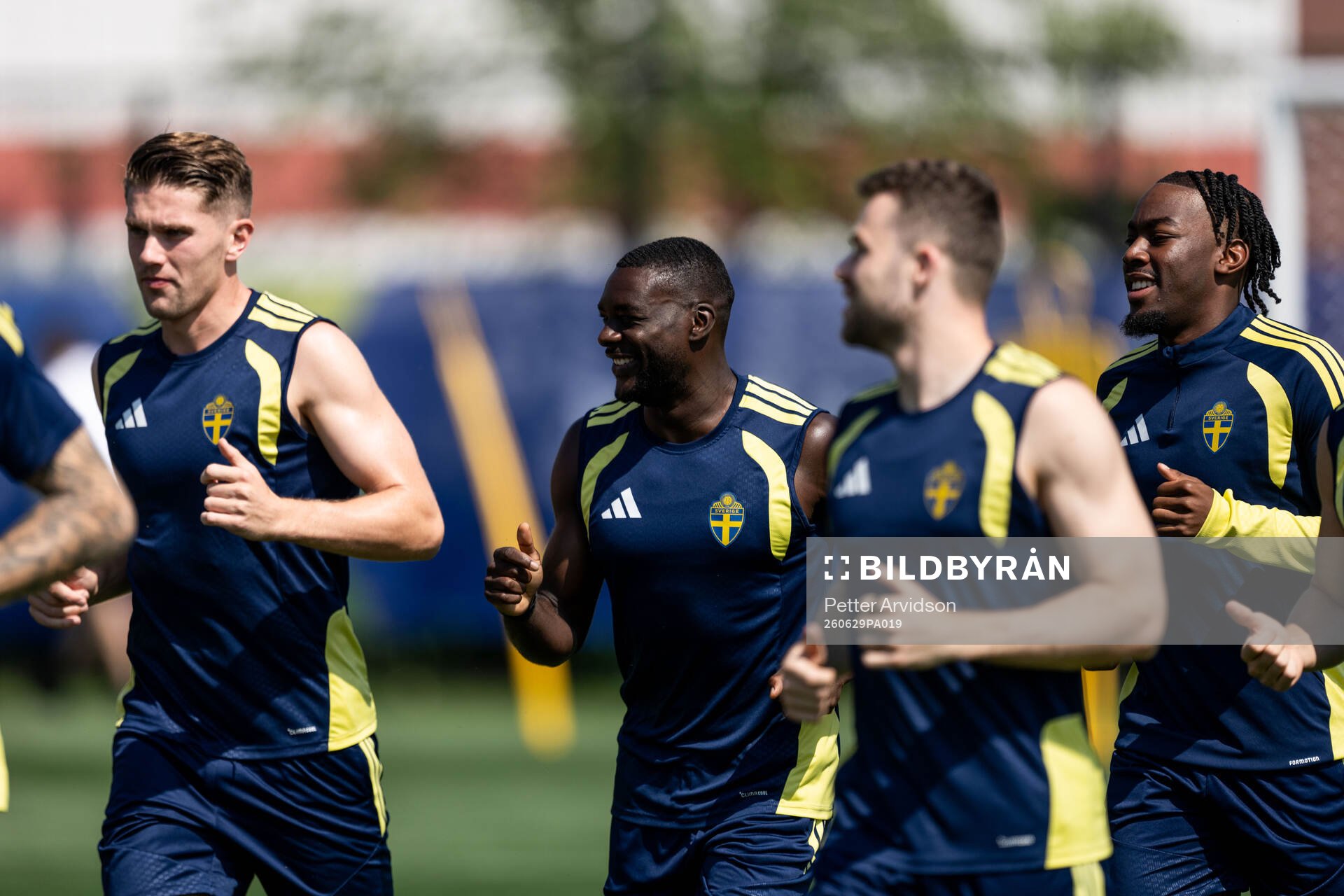 Viktor Gyökeres, Ken Sema and Anthony Elanga of the