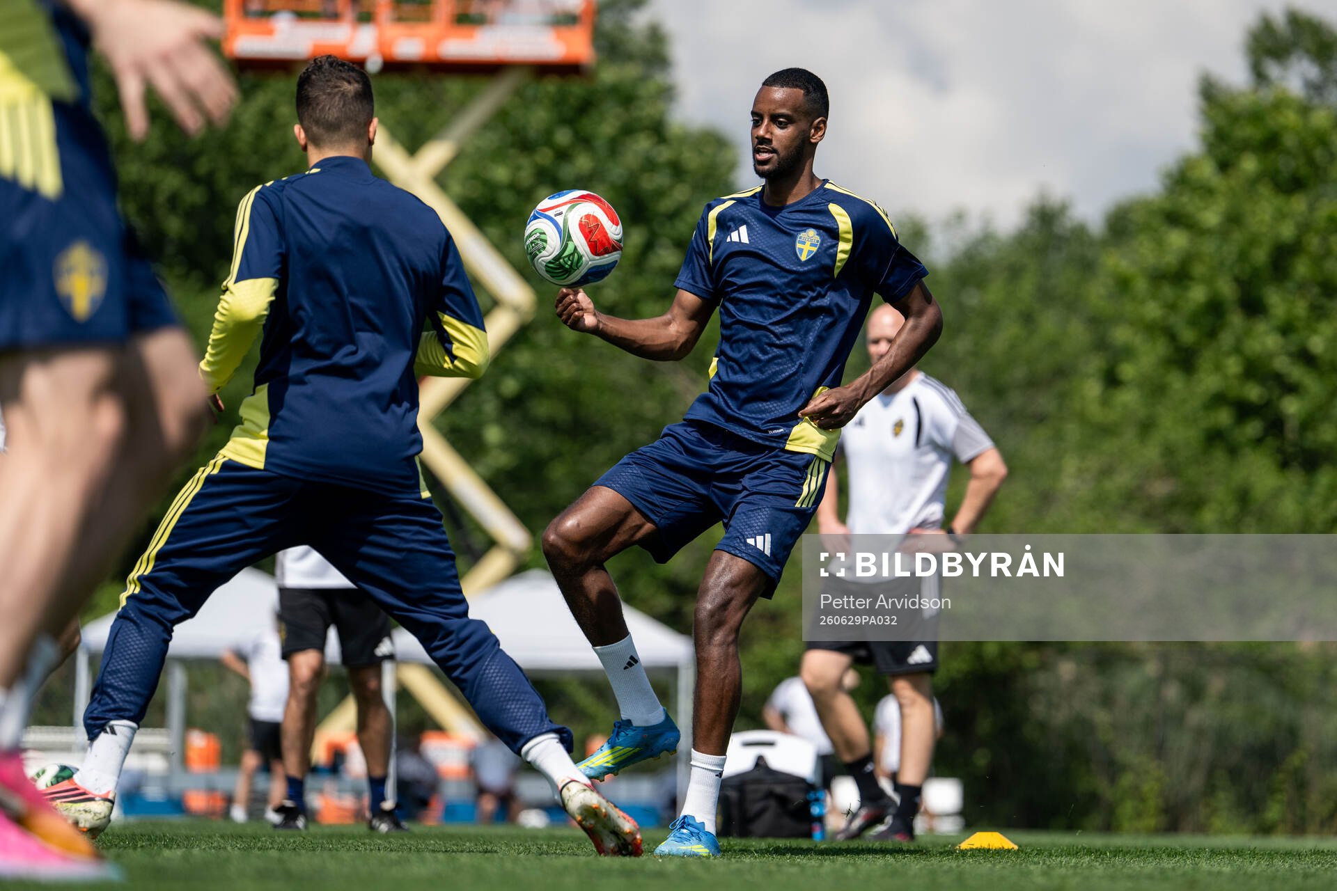 Alexander Isak of the Swedish national football team at a